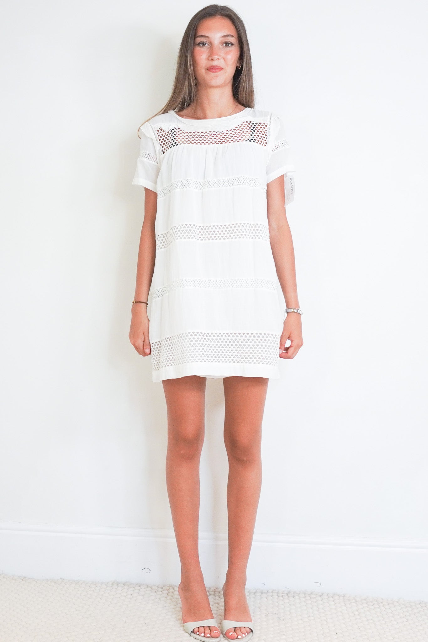 Front image of the Isabel Marant White Mini Dress Chelsea London