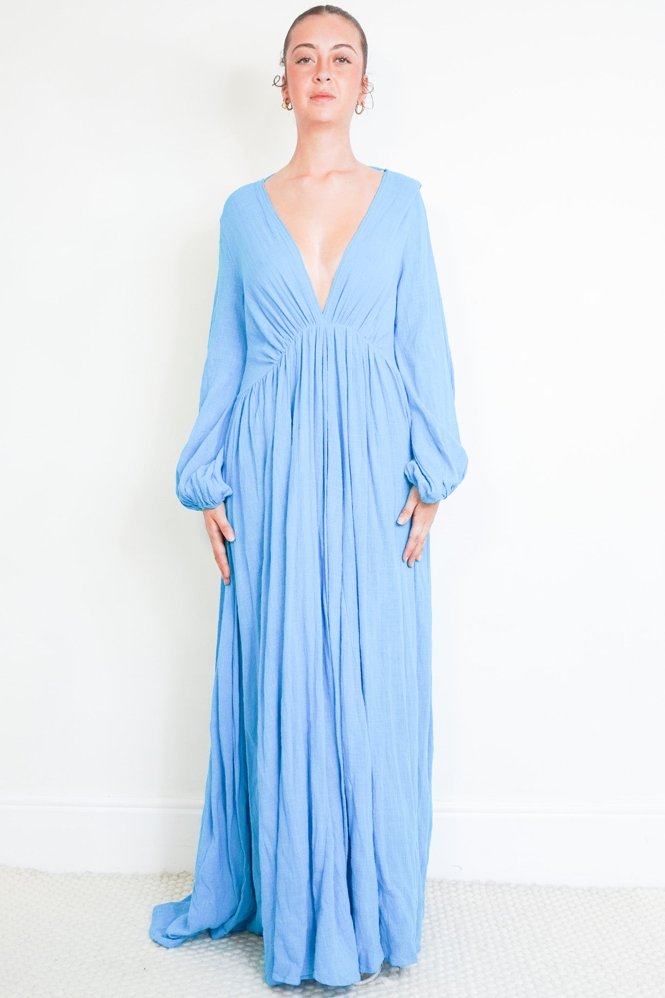 Front image of the Kalita Blue Dress Chelsea London
