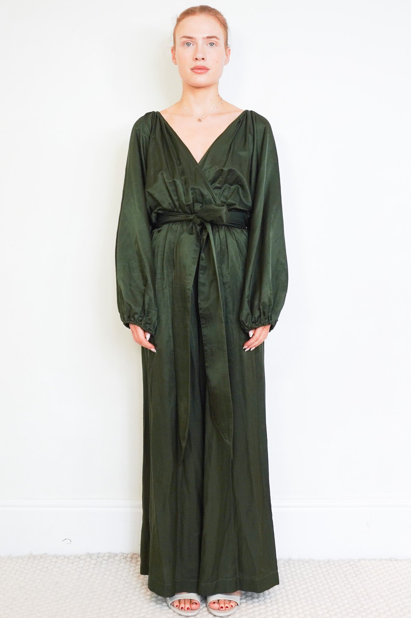 kalita dress green Silk Jumpsuit in (RRP £795) crafted from 100% mint Colour:Fuchsia Plus Size Tessa Tunic Spring/Summer2026