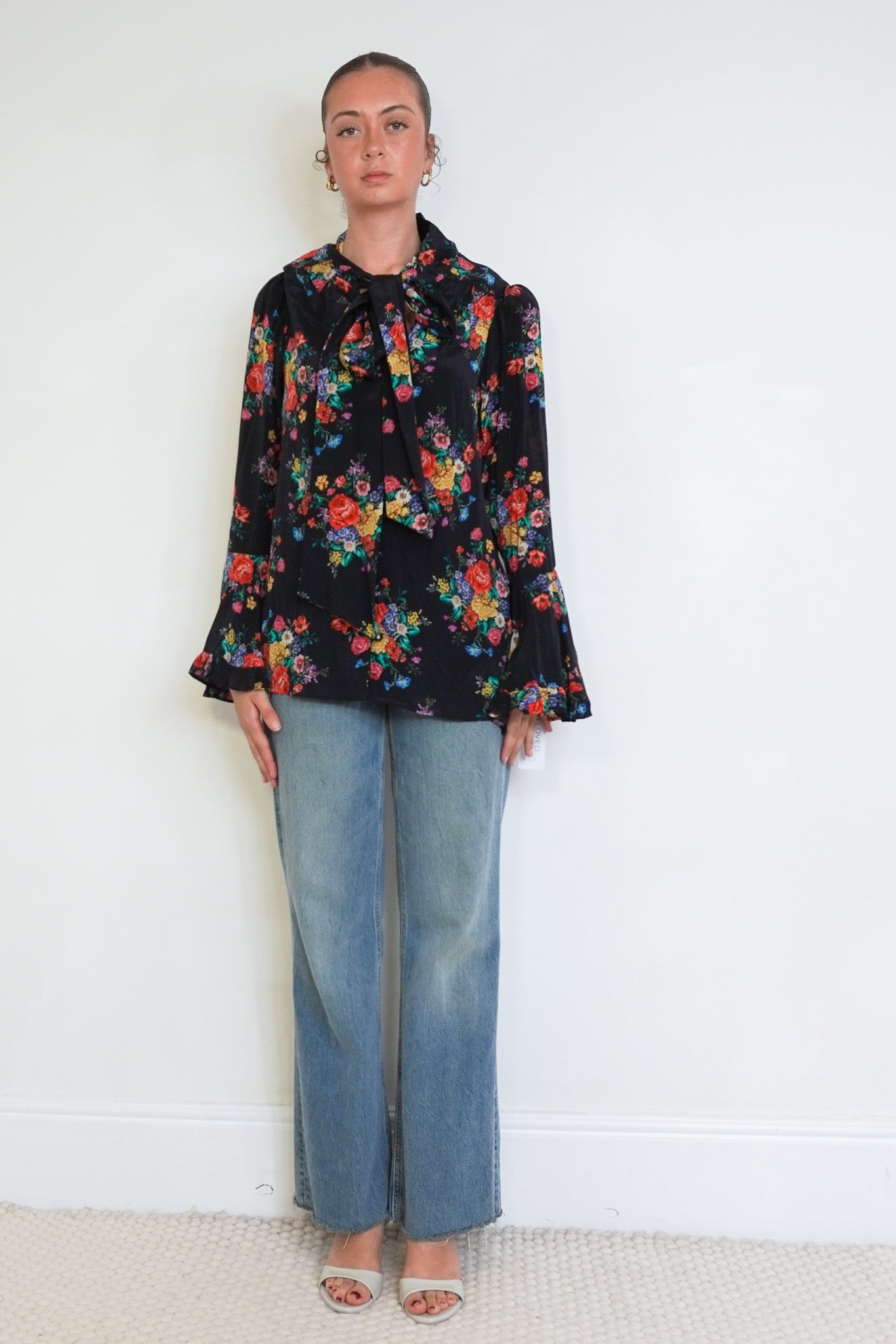 Front image of the Queens of Archive Floral Blouse Chelsea London