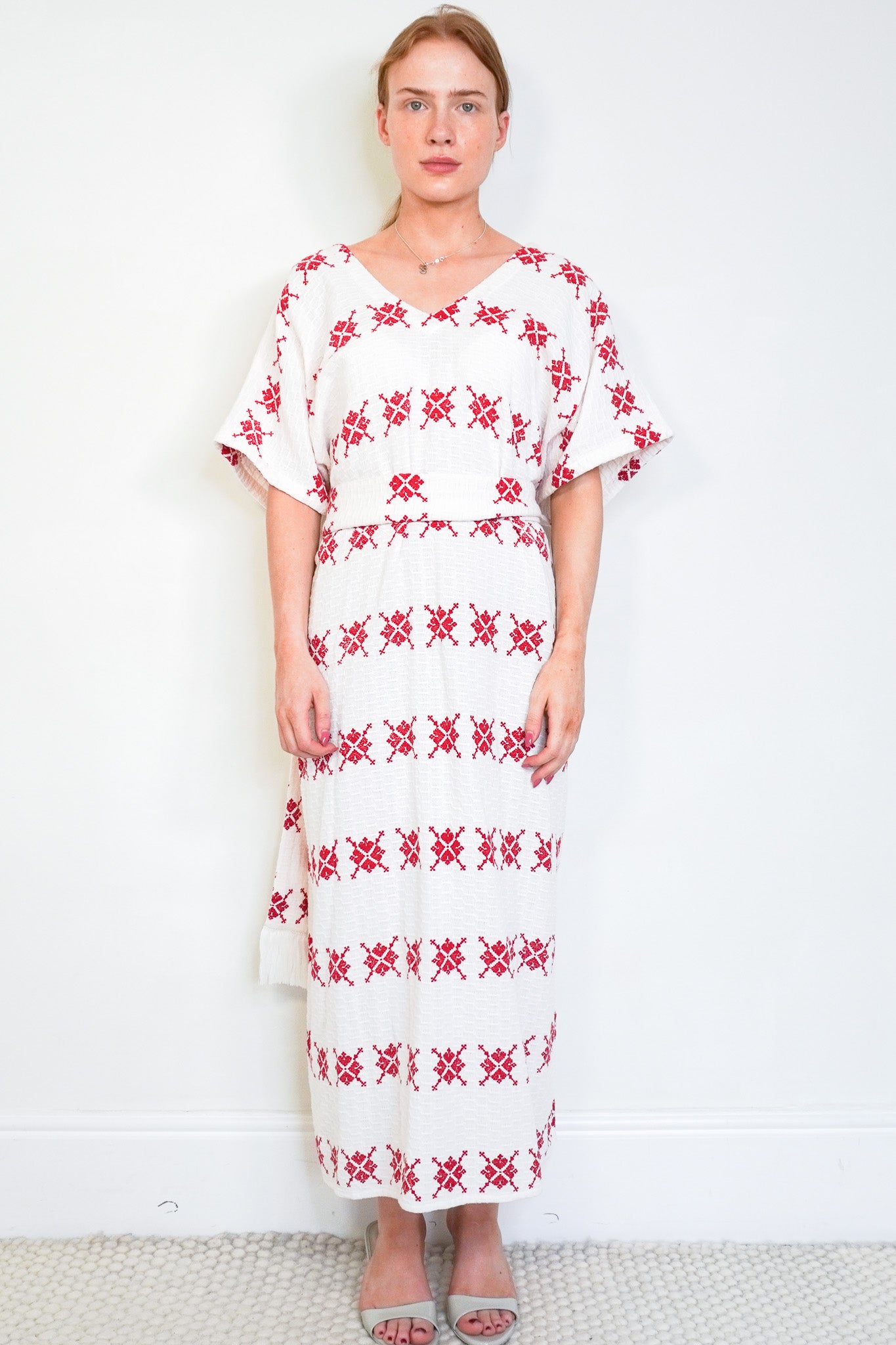 Rae Feather White and Red Belted Dress (RRP £145) | Authentic Preloved - Reloved Again