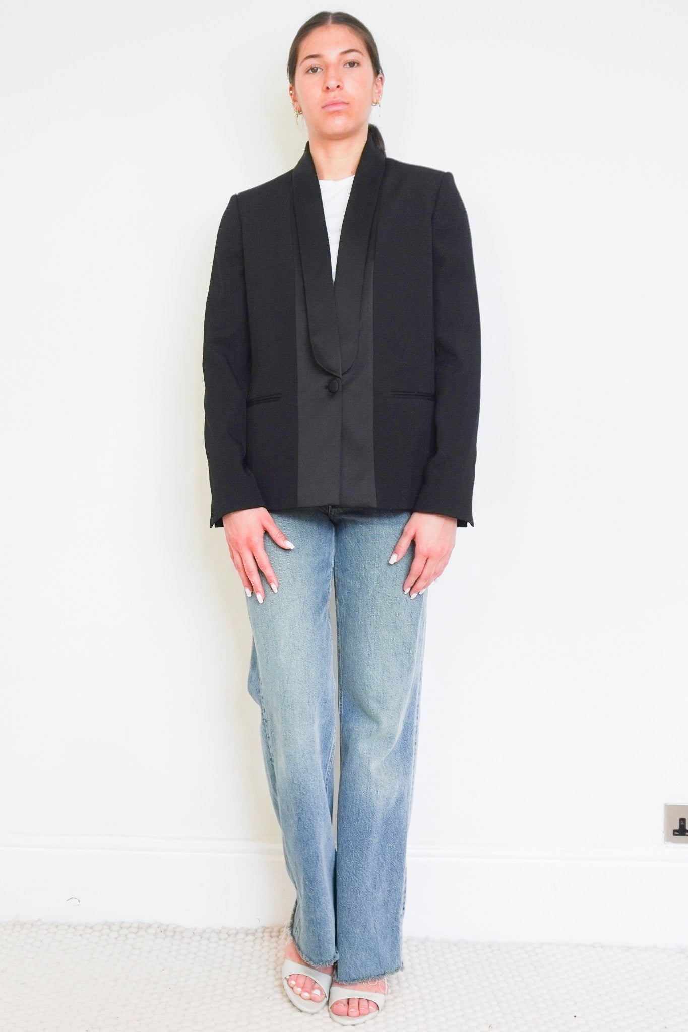 Front image of the Victoria Beckham Tuxedo Jacket Chelsea London