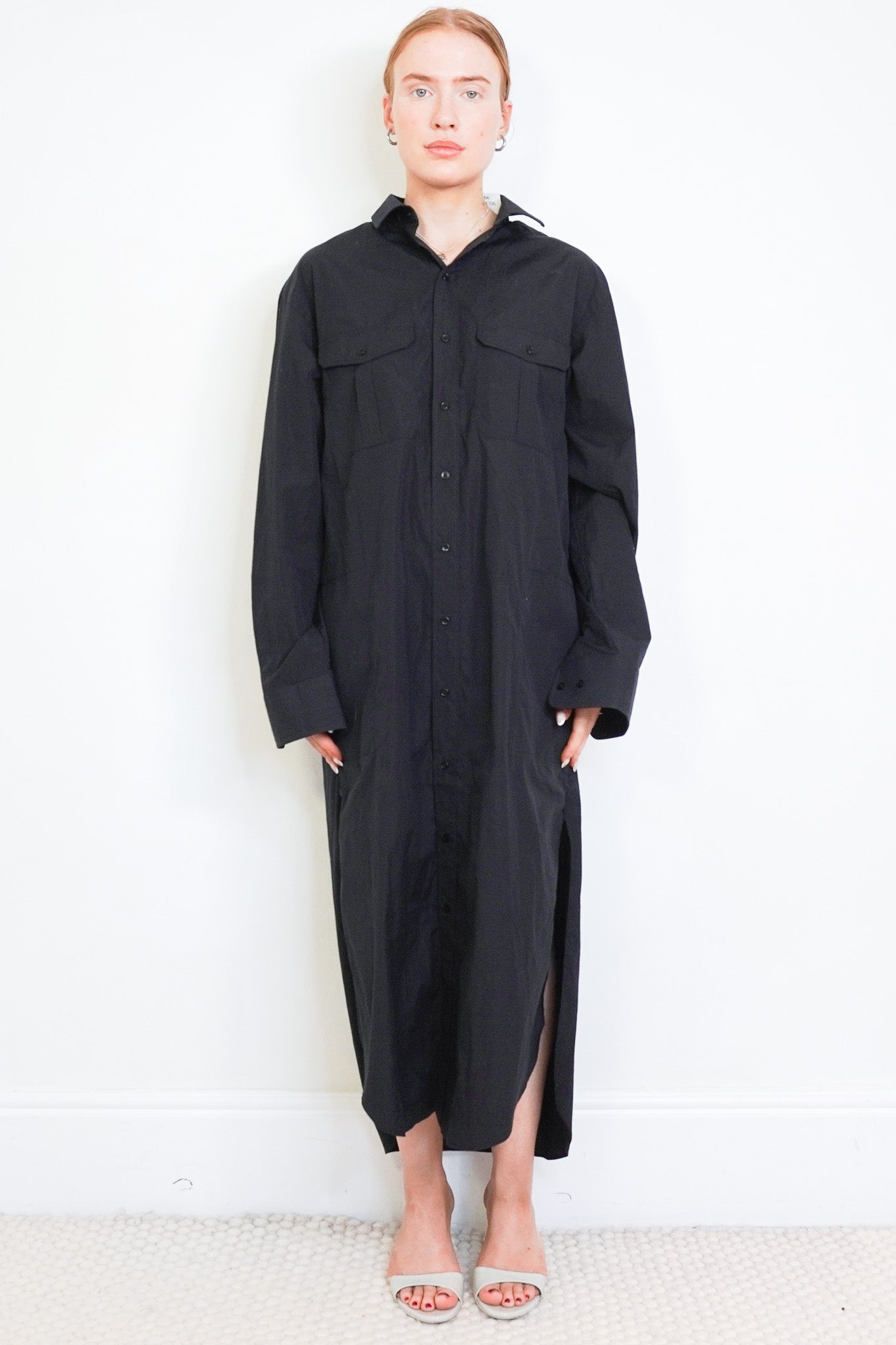 Front image of the Wardrobe NYC Shirt Dress Chelsea London