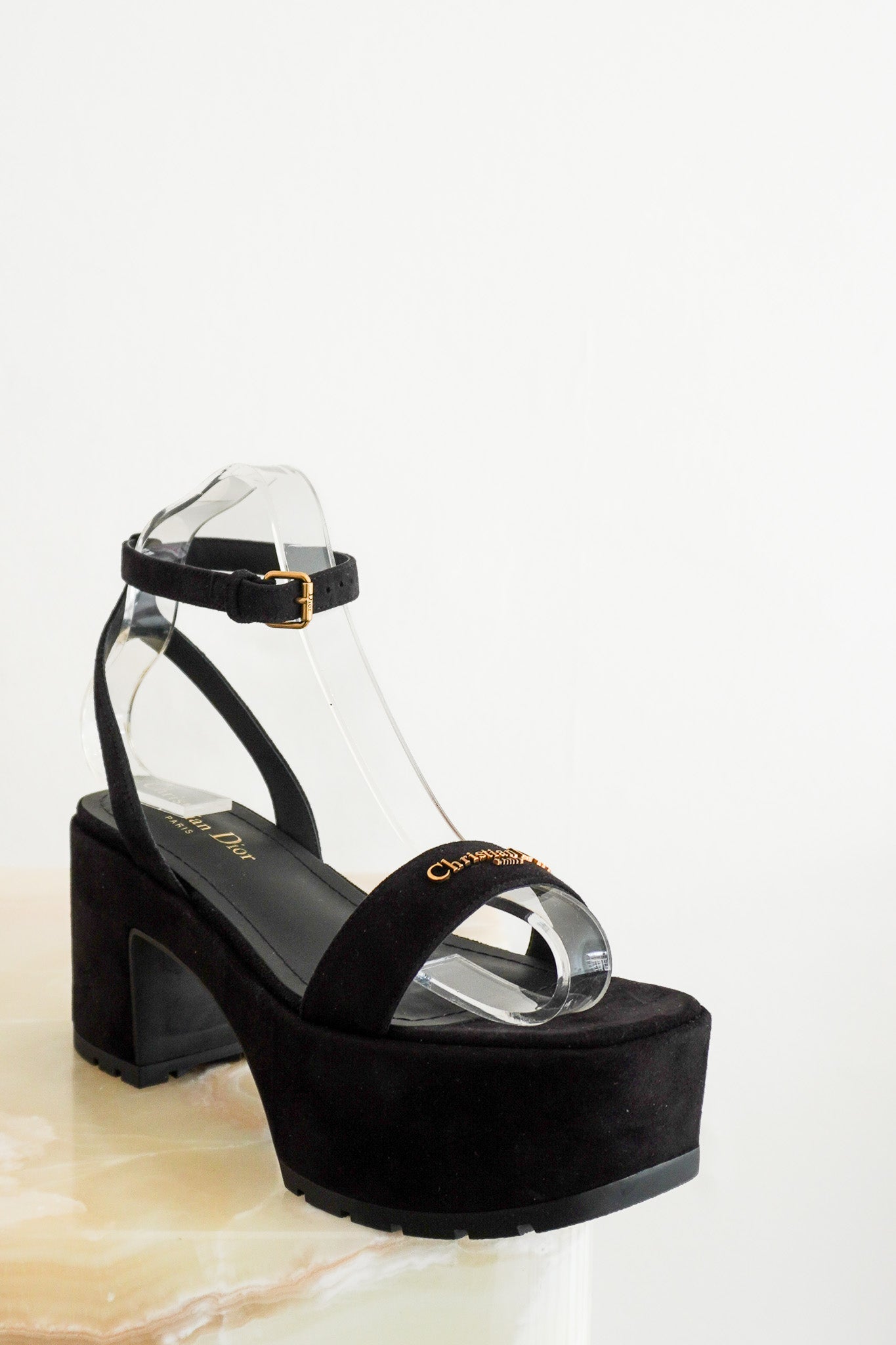 Front images of the Christian Dior Platform Sandals Chelsea London
