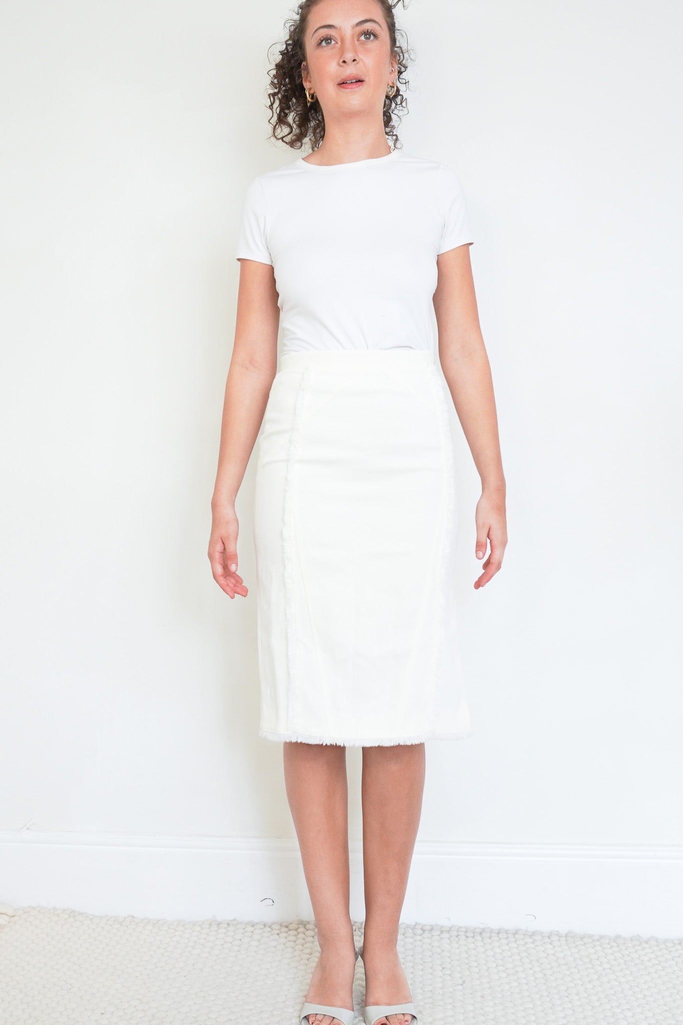 Front photo of the Altuzarra Linen Skirt Chelsea London