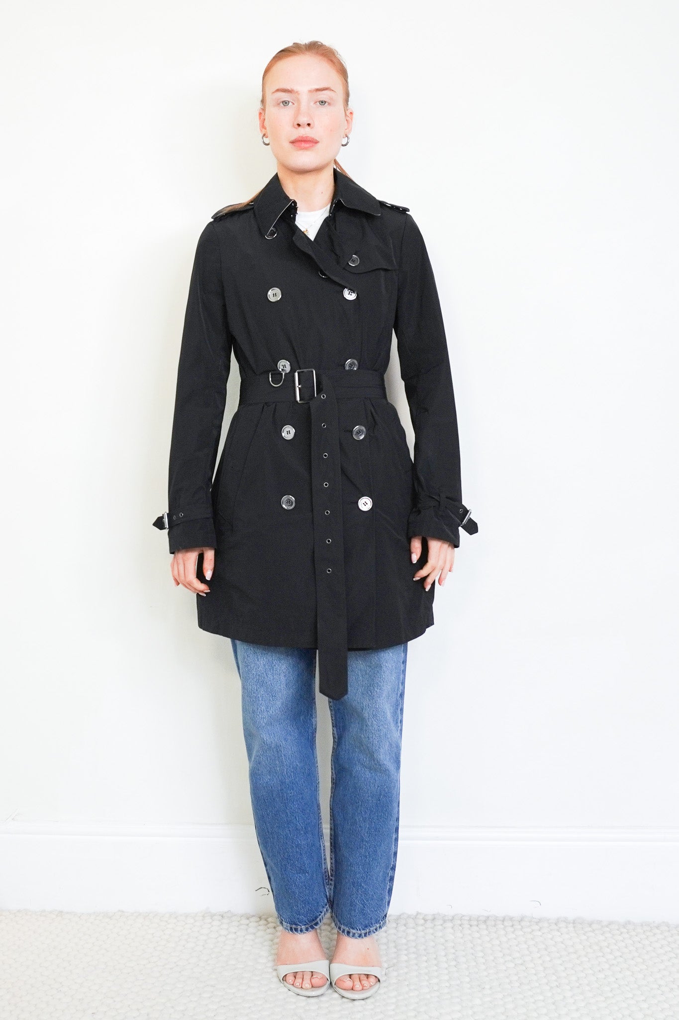 Burberry Brit Black Nova Check Trench Coat RRP £700 | Authentic Preloved - Reloved Again