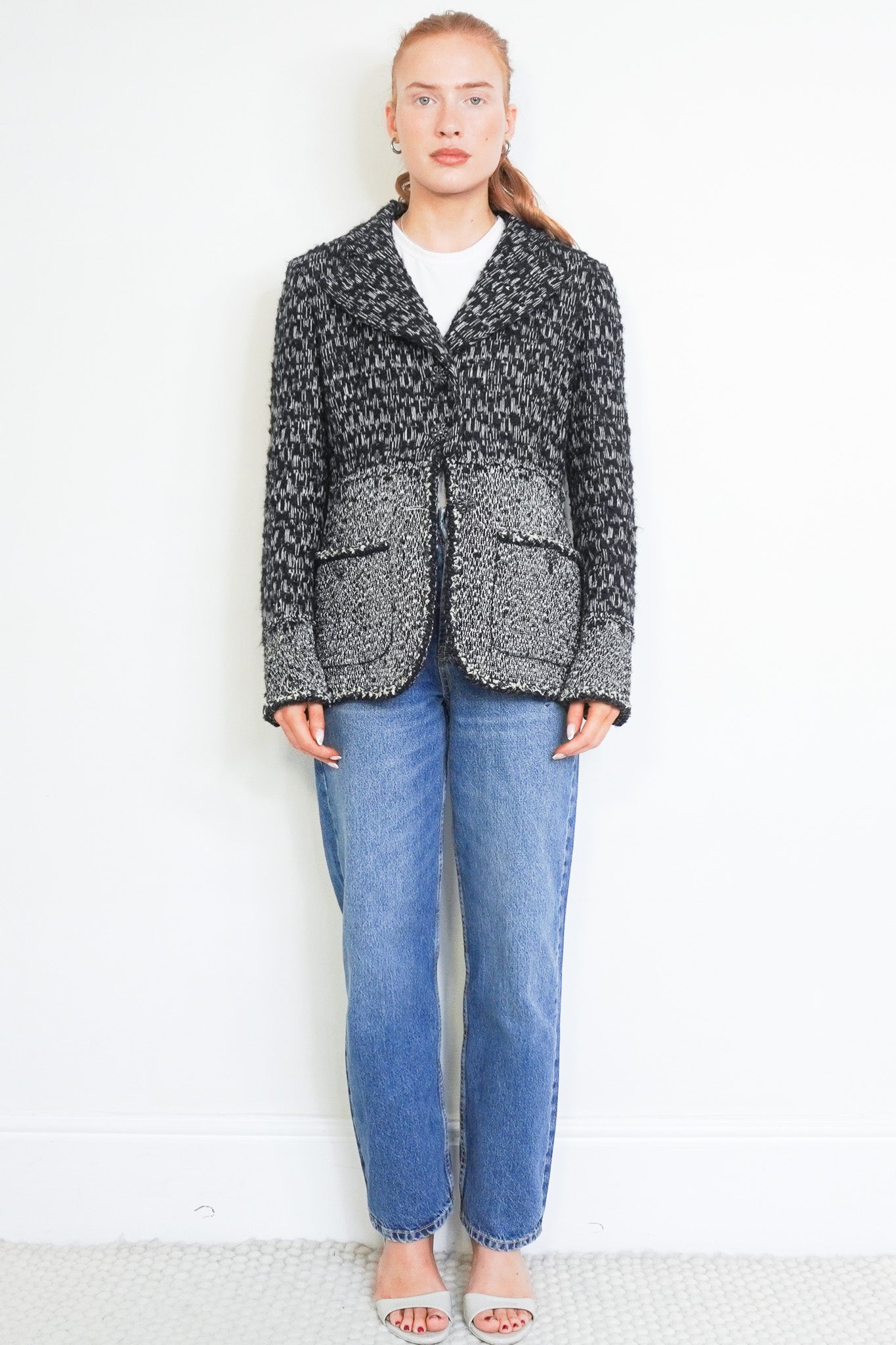 Front photo of the Chanel Boucle Jacket Chelsea London