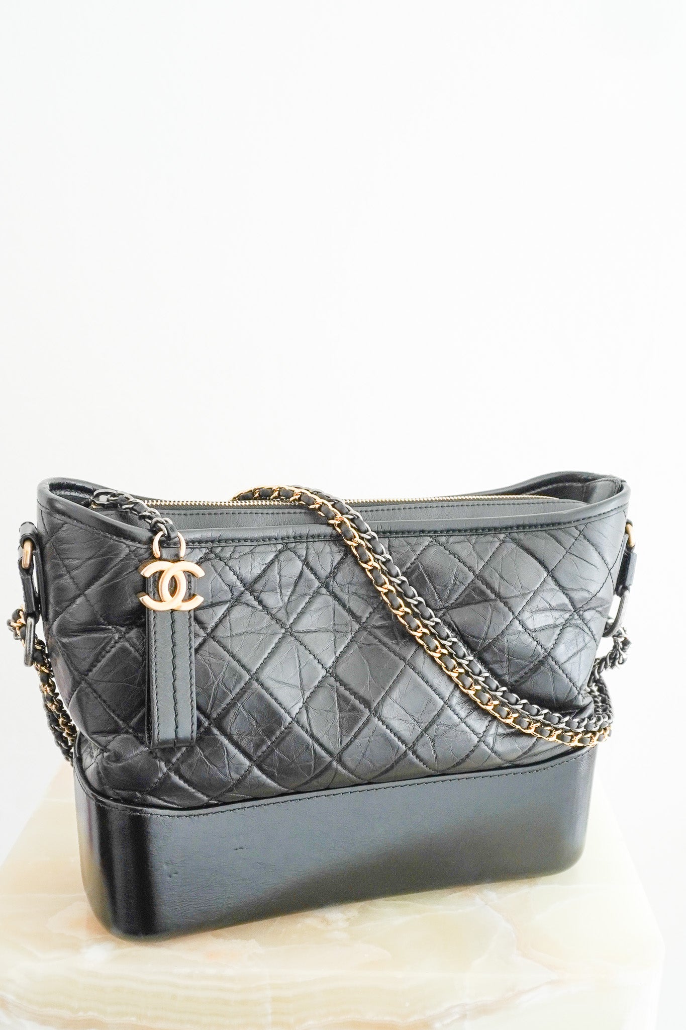 Chanel Gabrielle Medium Hobo Bag in Black Calfskin RRP £5,350 | Authentic Preloved - Reloved Again