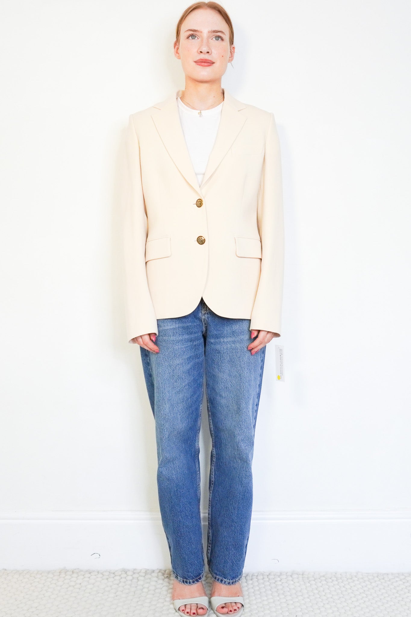 Front photo of the Emilio Pucci Cream Tailored Jacket Chelsea London