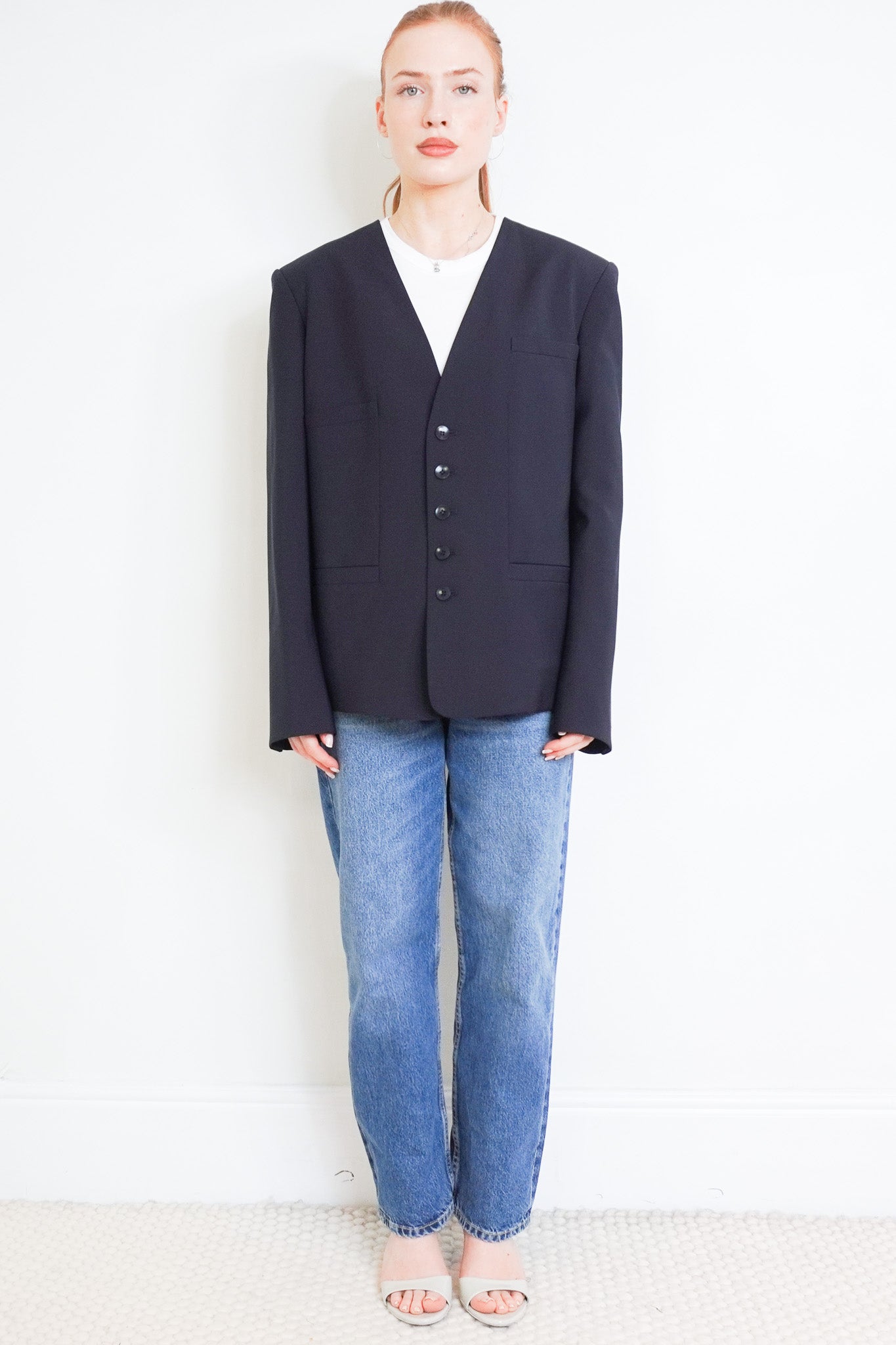 Tibi Blazer in Navy RRP 700 | Authentic Preloved - Reloved Again