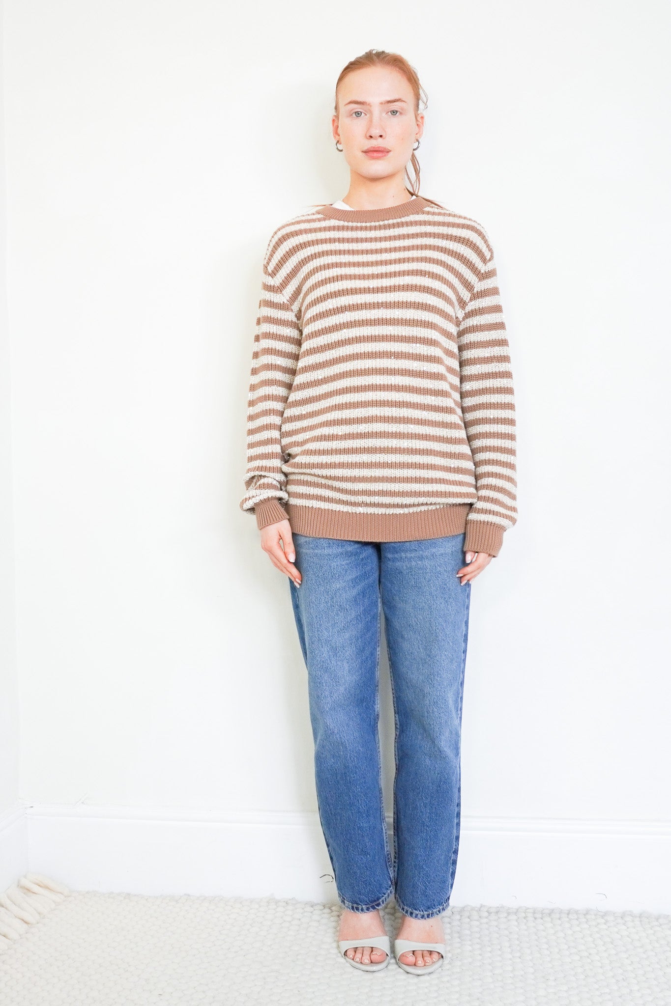 Brunello Cucinelli Striped Jumper RRP £1555 | Authentic Preloved - Reloved Again