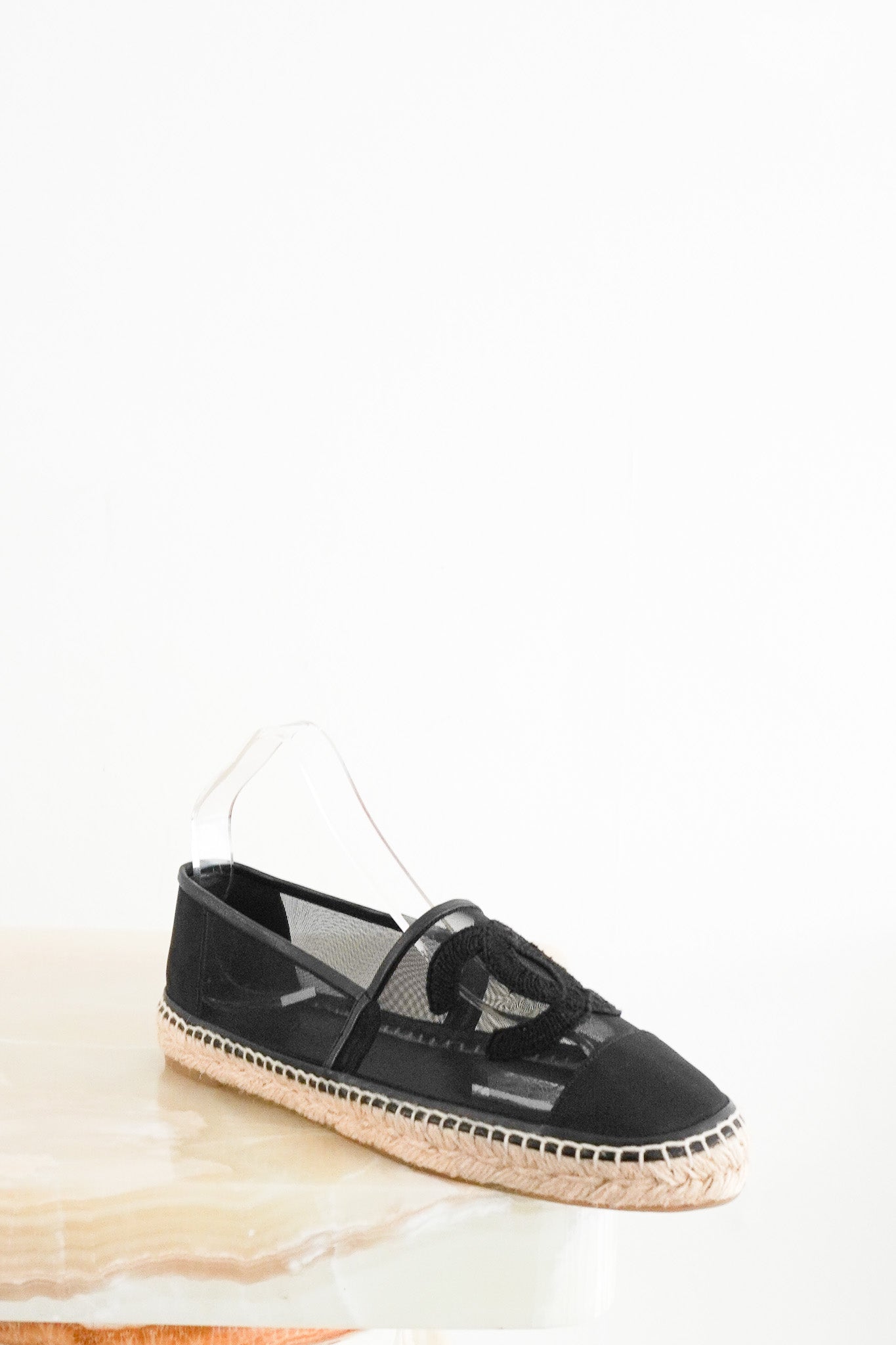 Chanel Black Mesh Espadrilles RRP £750 | Authentic Preloved - Reloved Again