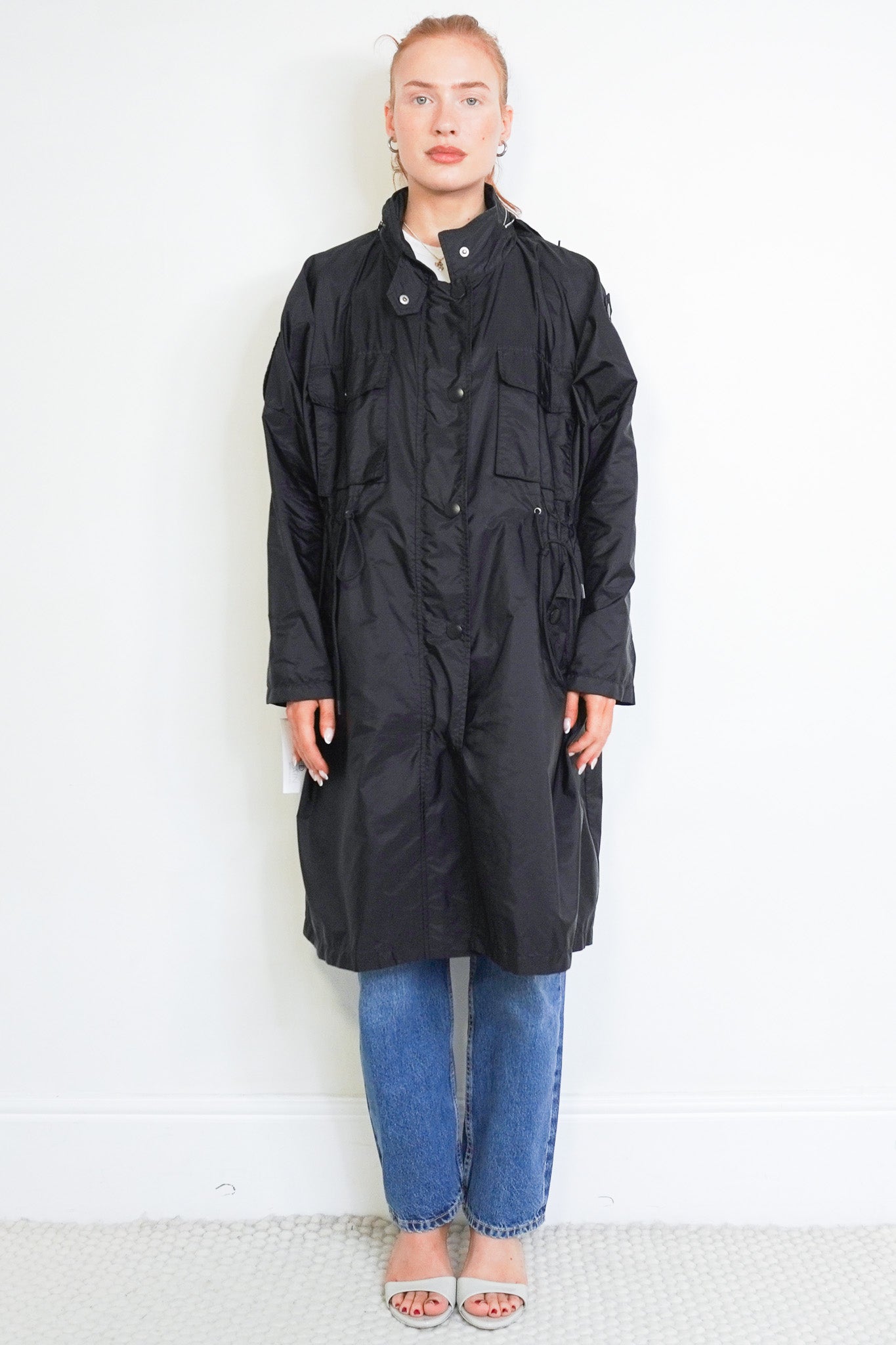Prada Black Nylon Hooded Rain Jacket (RRP £1400) | Authentic Preloved - Reloved Again