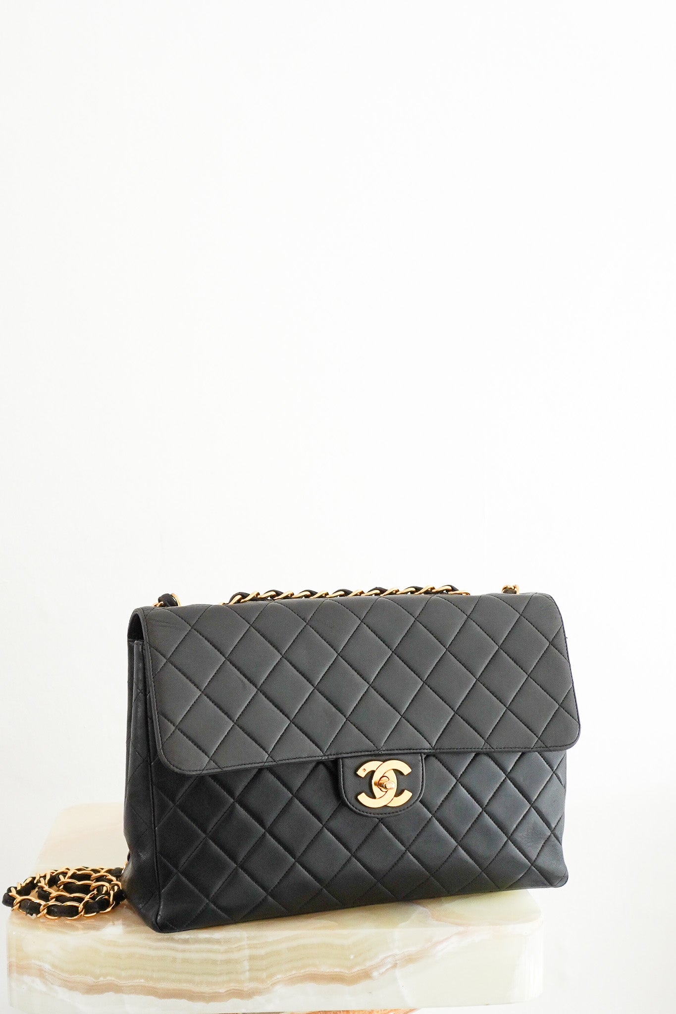 Chanel Jumbo Lambskin Flap Bag in Black RRP £9090 | Authentic Preloved - Reloved Again