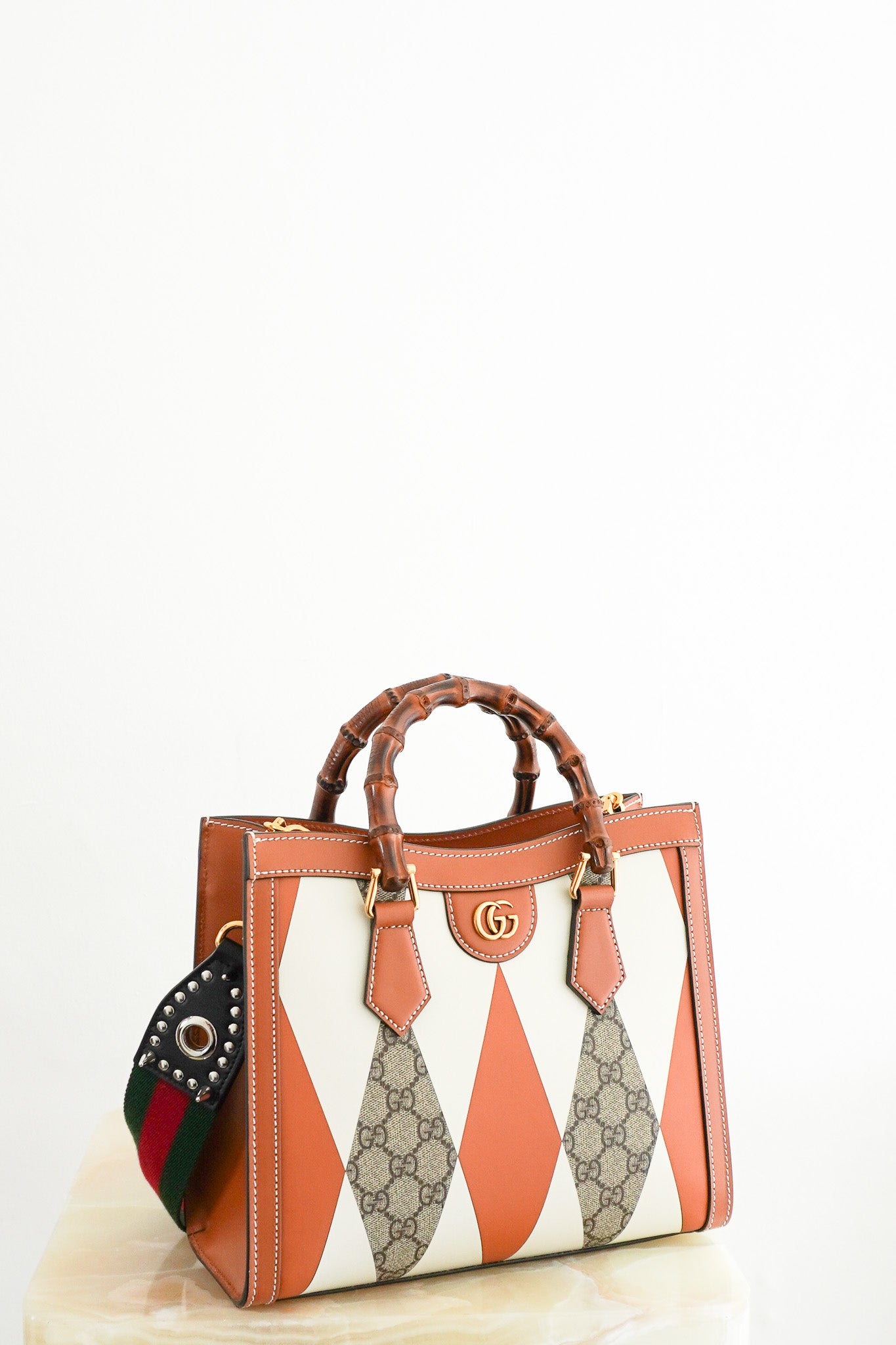 NEW Gucci GG Rhombus Diana Top Handle Bag RRP £2,500 | Authentic Preloved - Reloved Again