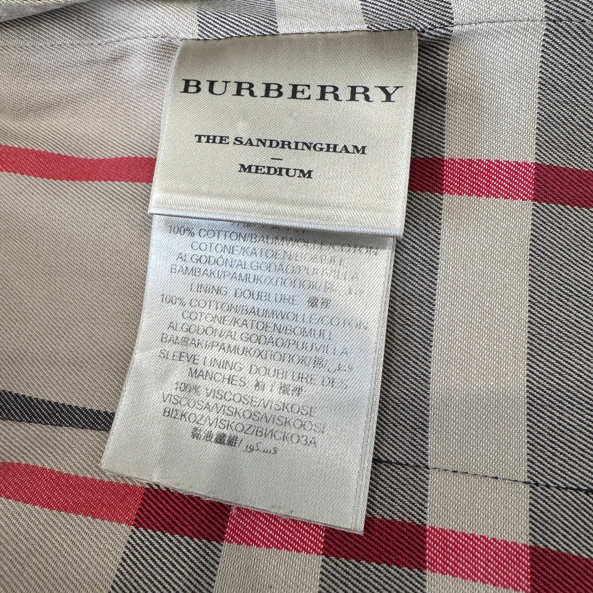 Burberry The Sandringham Medium Beige Cotton Trench Coat (RRP £1890) | Authentic Preloved