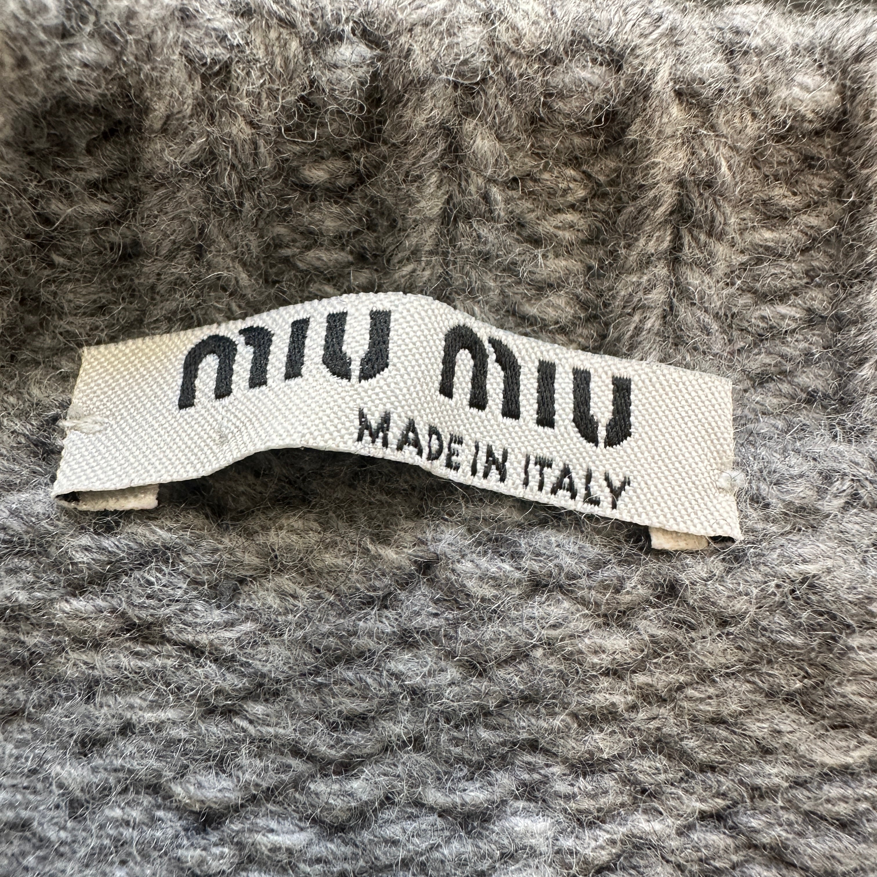 Miu Miu Cropped Grey Knitted Jumper RRP £850 | Authentic Preloved