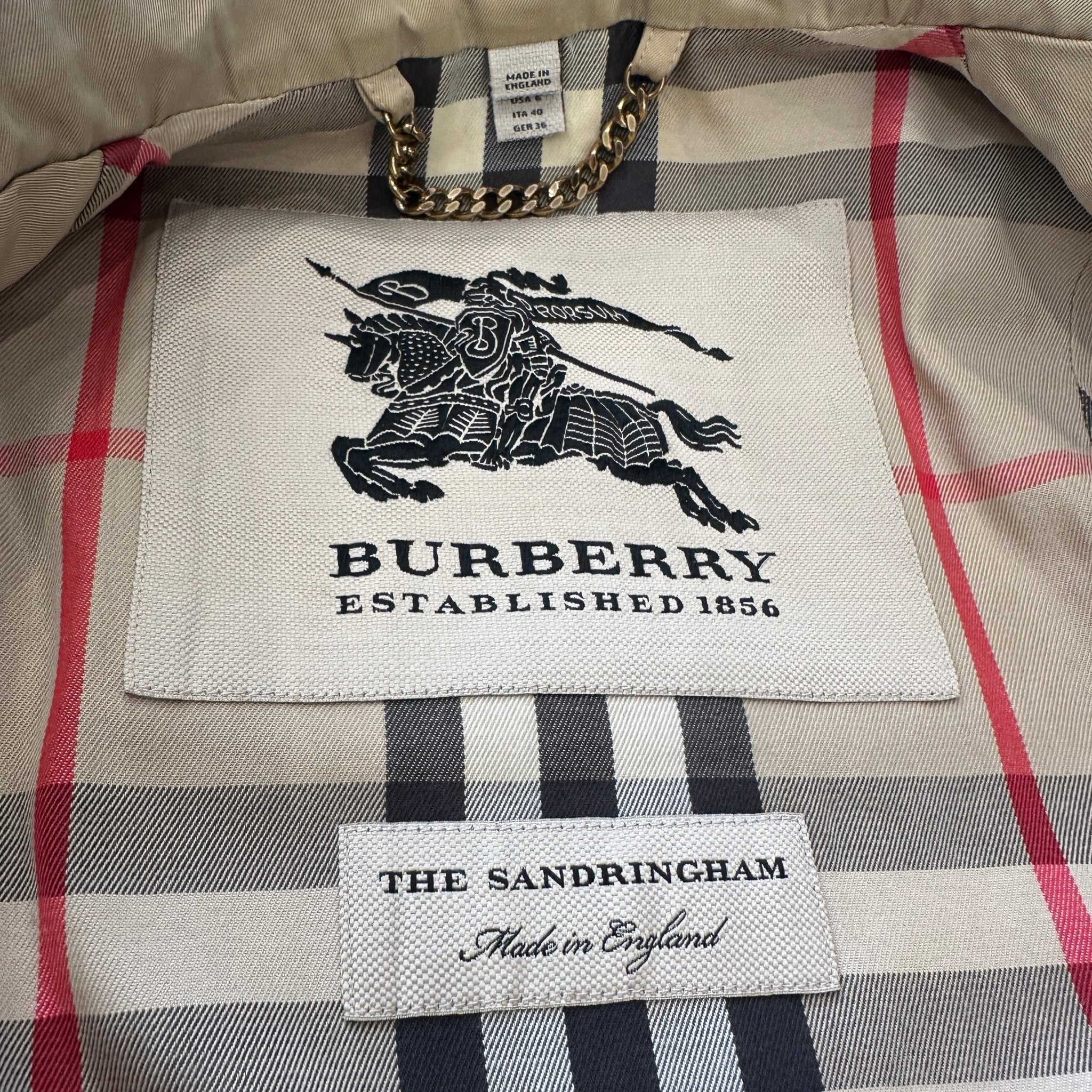 Burberry The Sandringham Medium Beige Cotton Trench Coat (RRP £1890) | Authentic Preloved