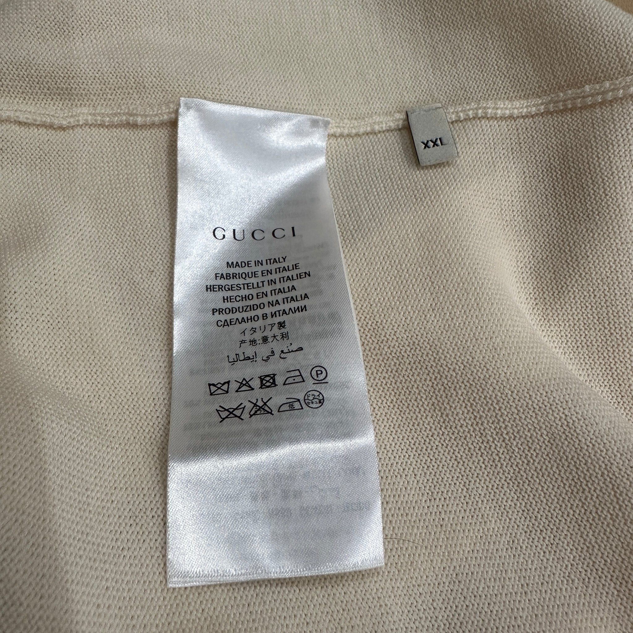 Gucci Cream Web - Trim V - Neck Cardigan RRP £1400 | Authentic Preloved - Reloved Again