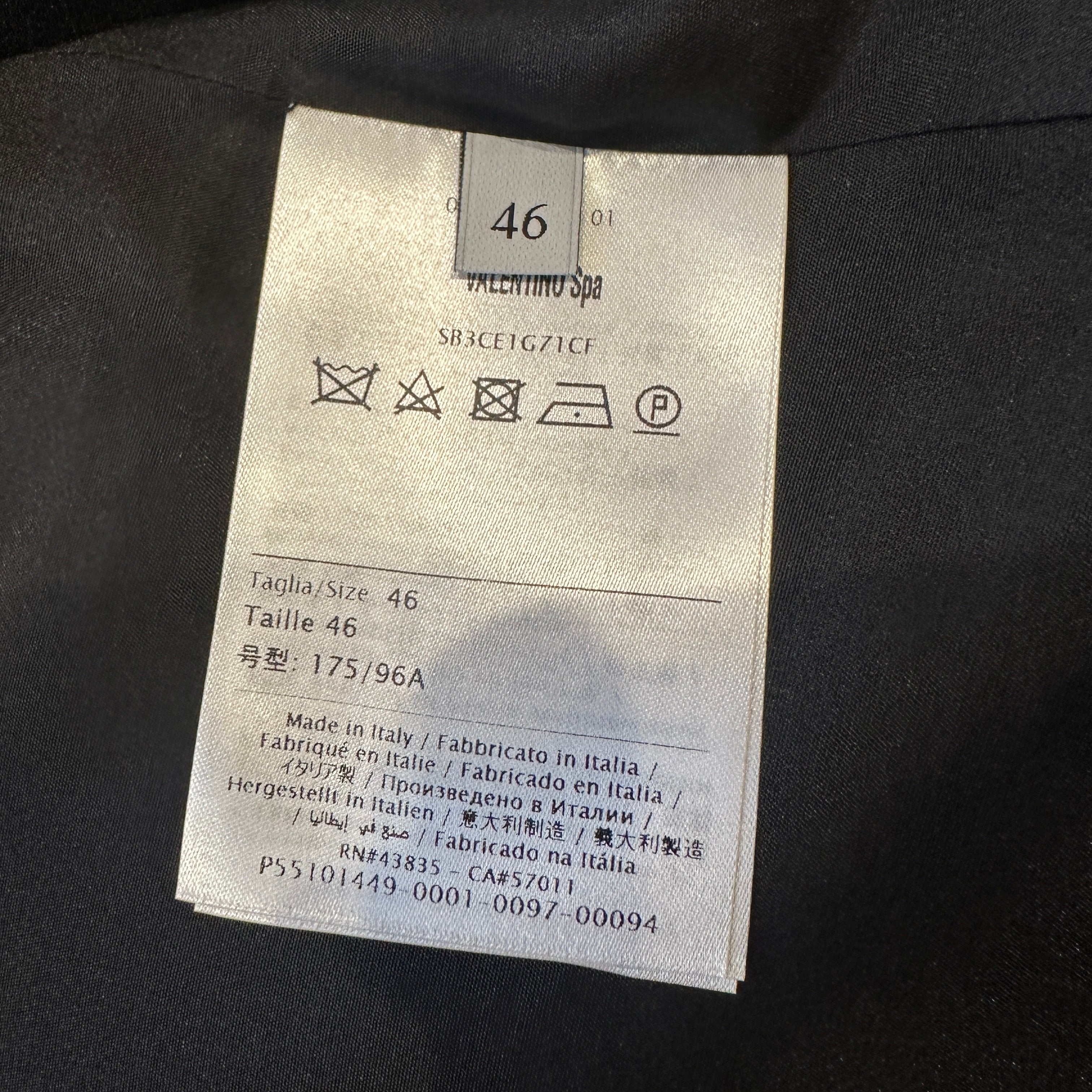 Valentino Black Single-Breasted Blazer RRP £1100 | Authentic Preloved