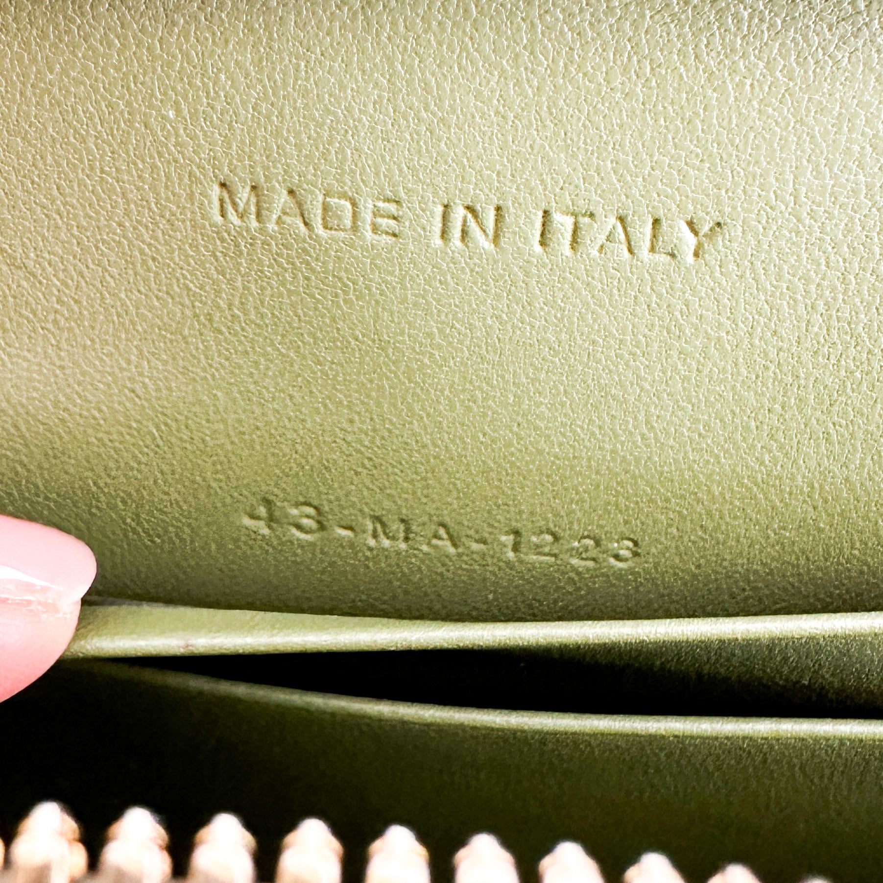 Dior Green Peyote Signature Pouch in Calfskin RRP £1950 | Authentic Preloved - Reloved Again
