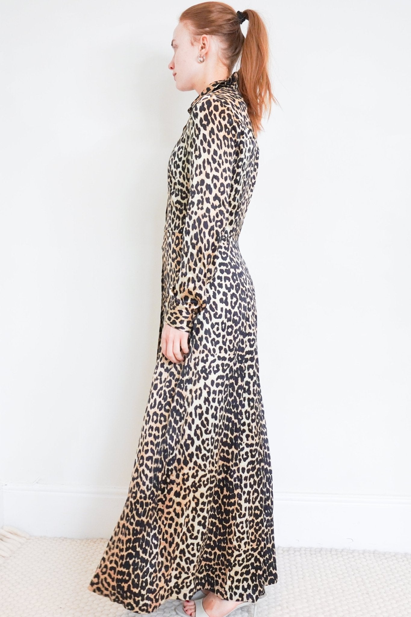 GANNI Leopard Print Shirt Dress RRP £260 | Authentic & Preloved - Reloved Again