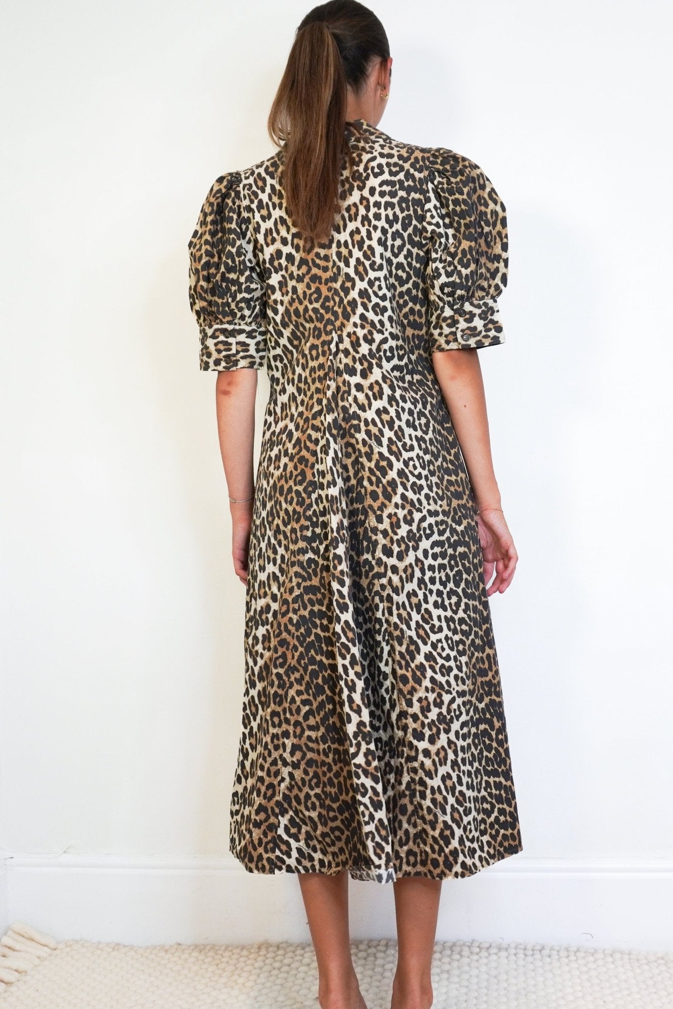 GANNI Leopard Print Cotton Shirt Dress (RRP £285) | Authentic & Preloved - Reloved Again