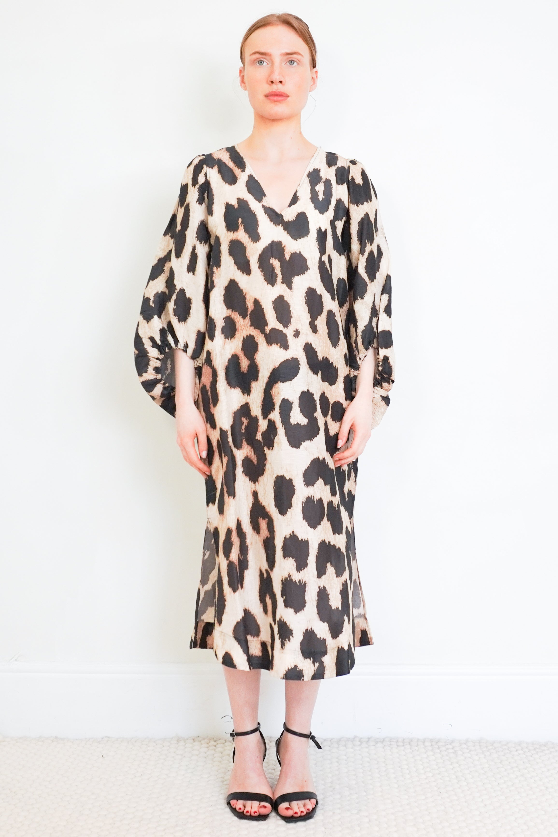 Ganni-Leopard-Print-Dress-front-picture-Chelsea-London