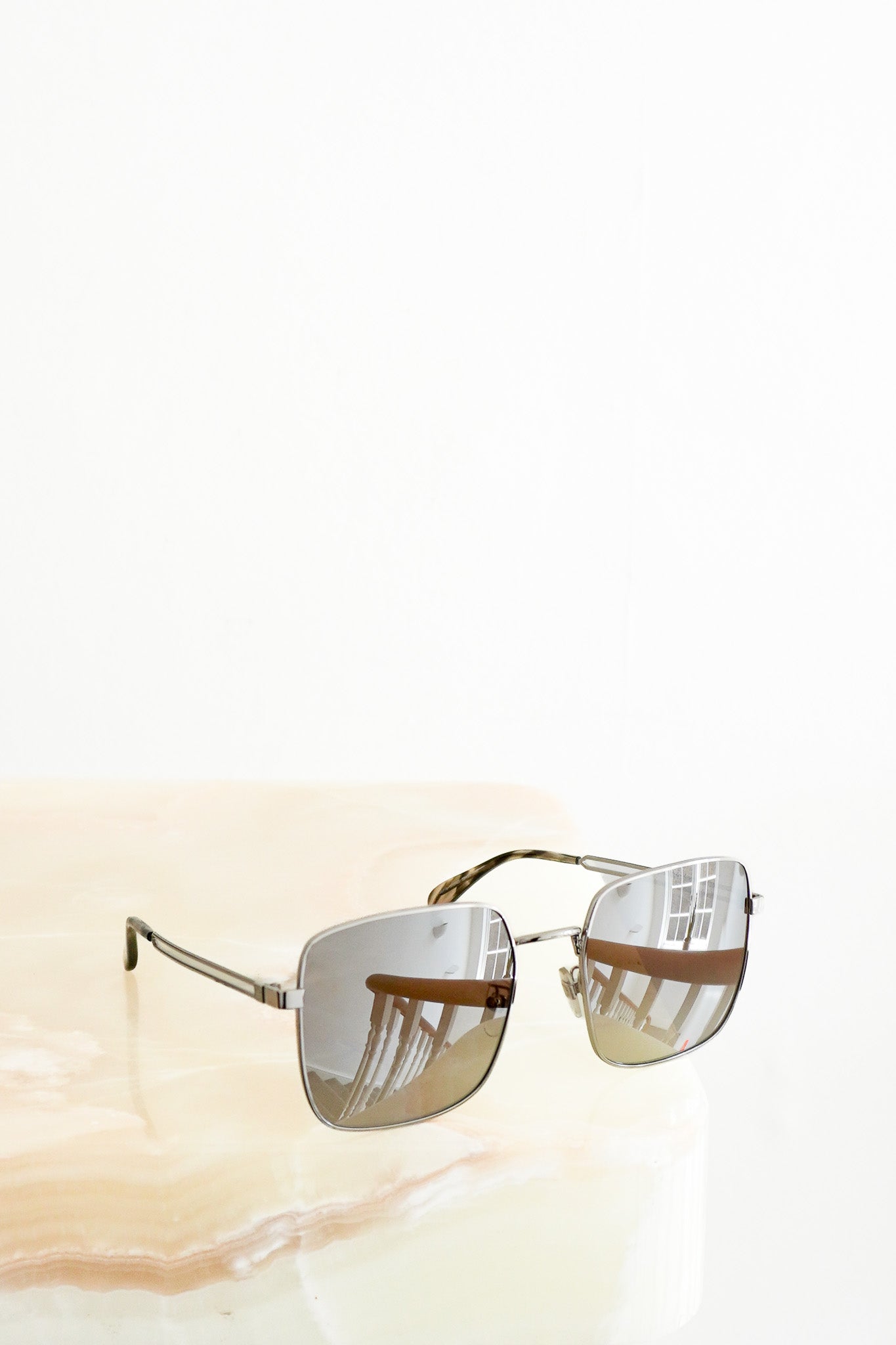 Givenchy GV 7148/F/S 010 NQ Silver Square Sunglasses front photo chelsea london