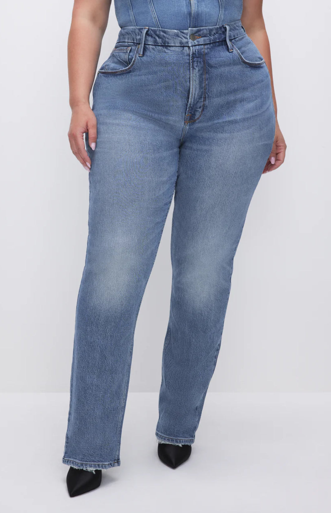 Good American Blue indigo denim jeans RRP £100-final sale | Authentic Preloved