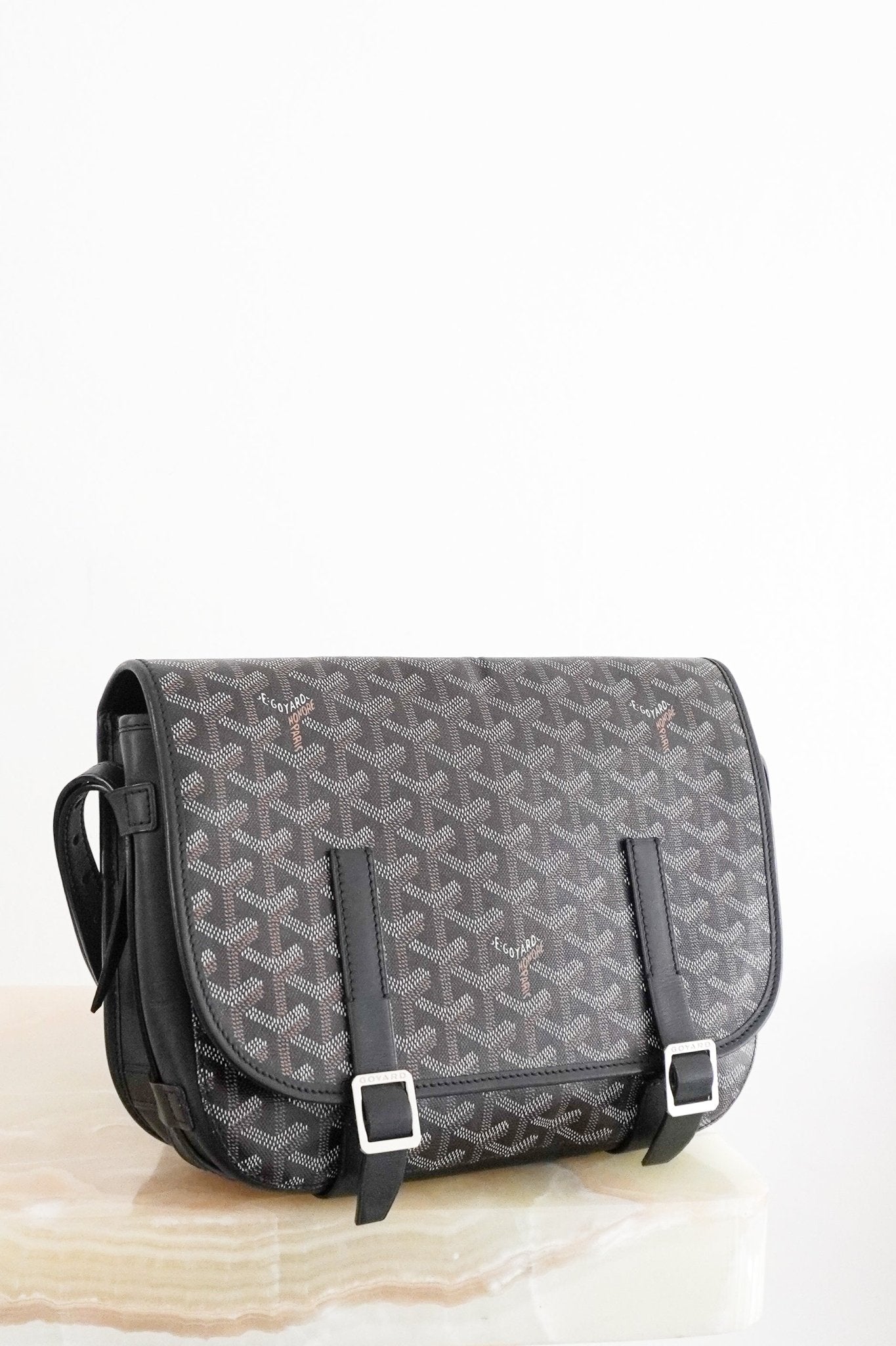 Goyard Black Belvedere MM Messenger Bag RRP £2500 | Authentic Preloved - Reloved Again