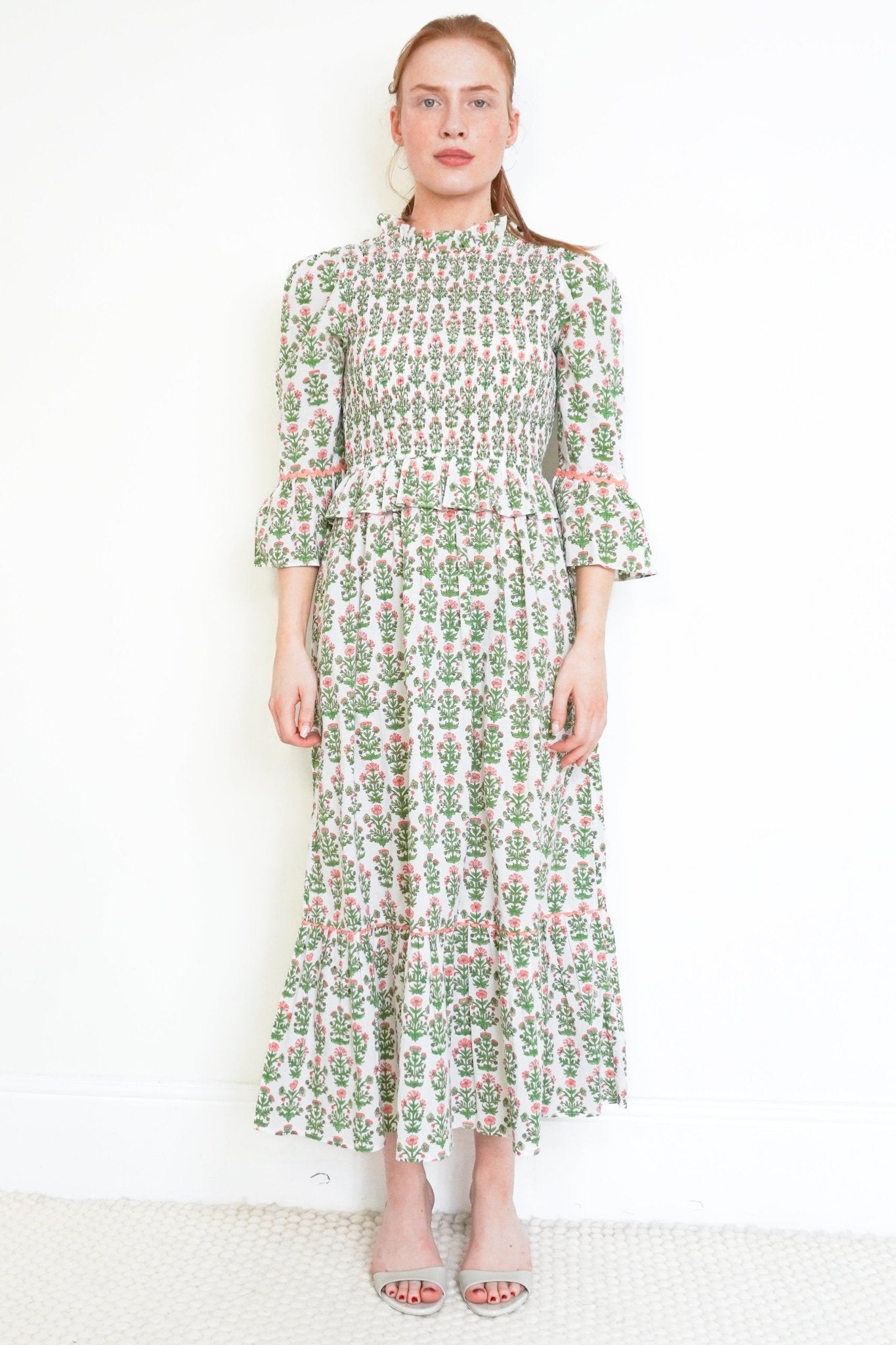 pink city prints green dress (RRP £215) trouser Size:15-16 yrs a weekend brunch Navy Linen Wide Leg