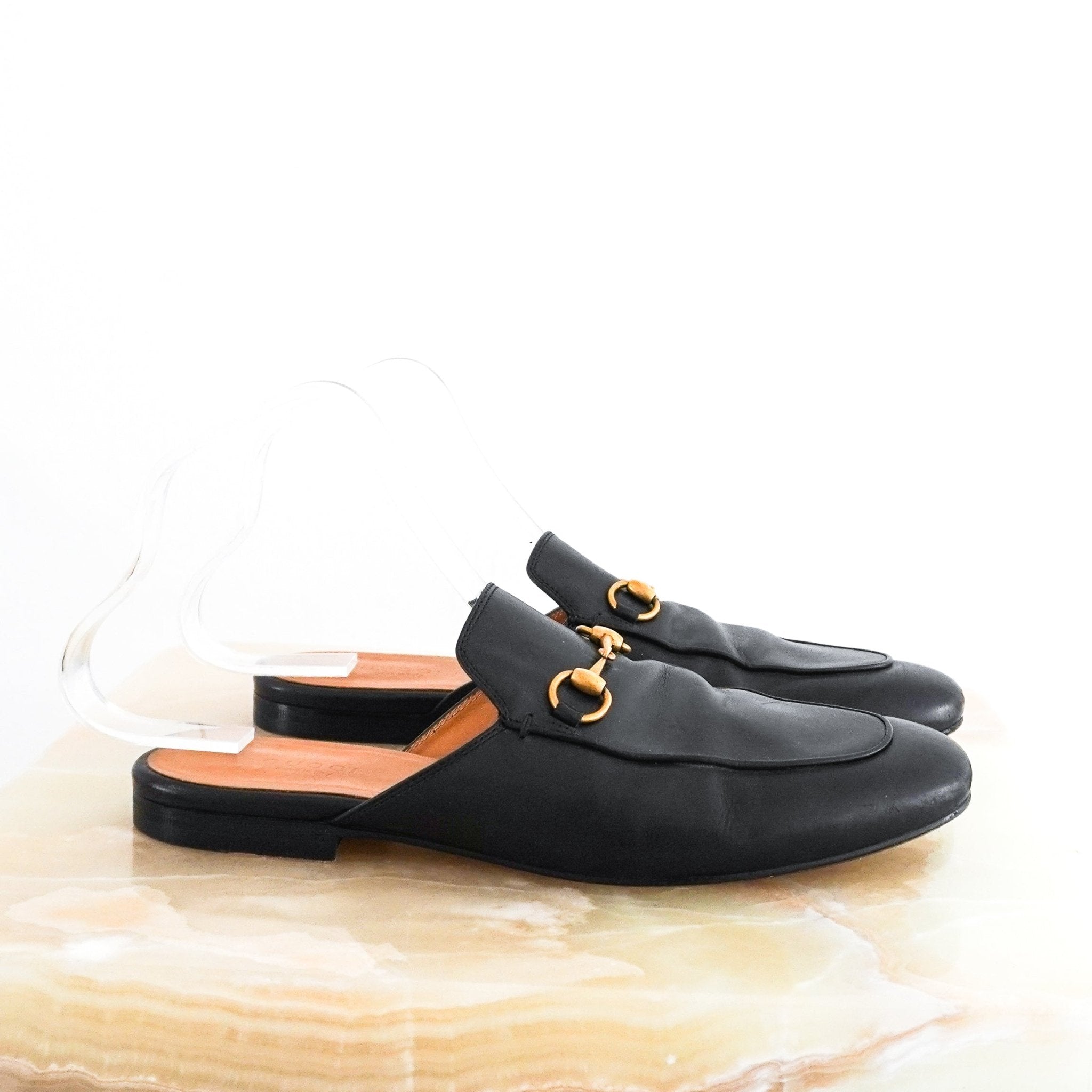 Gucci Black Princetown Leather Flats RRP £795 | Authentic Preloved - Reloved Again