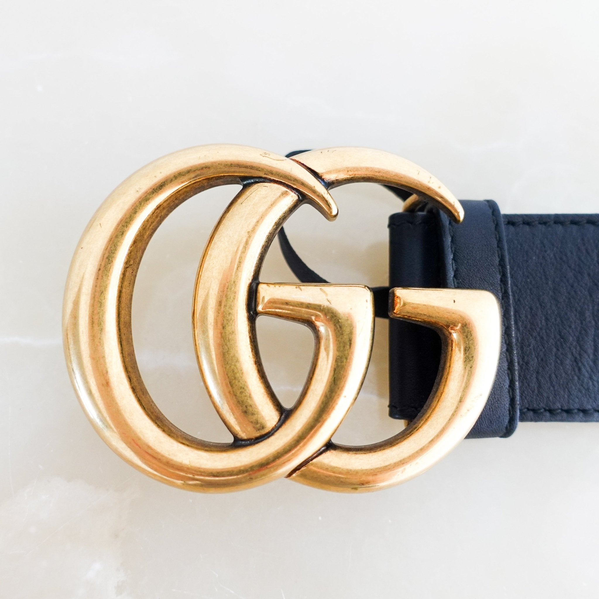 Gucci Double G Medium Belt in black RRP £410 | Authentic Preloved - Reloved Again