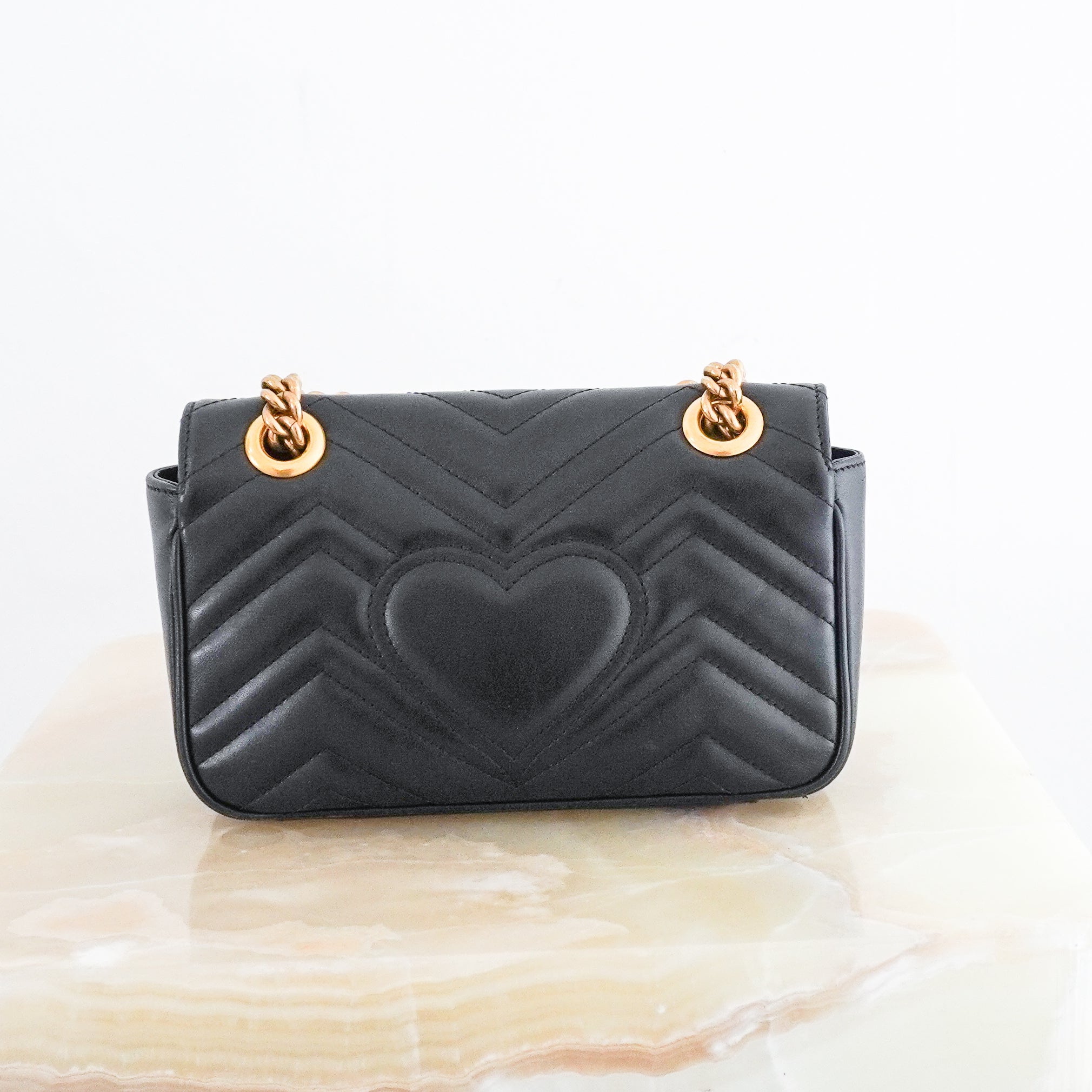 Gucci GG Marmont Small Bag in Black Leather RRP £1890 | Authentic Preloved - Reloved Again