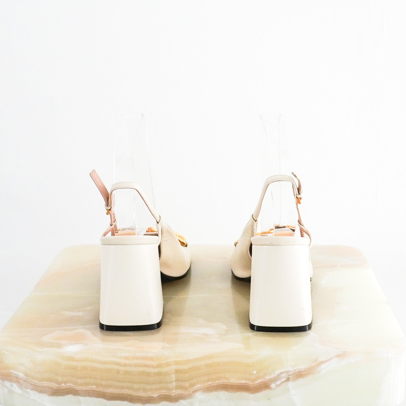 Gucci-Marmont-White-Block-Slingback-Heels-back-picture-Chelsea-London
