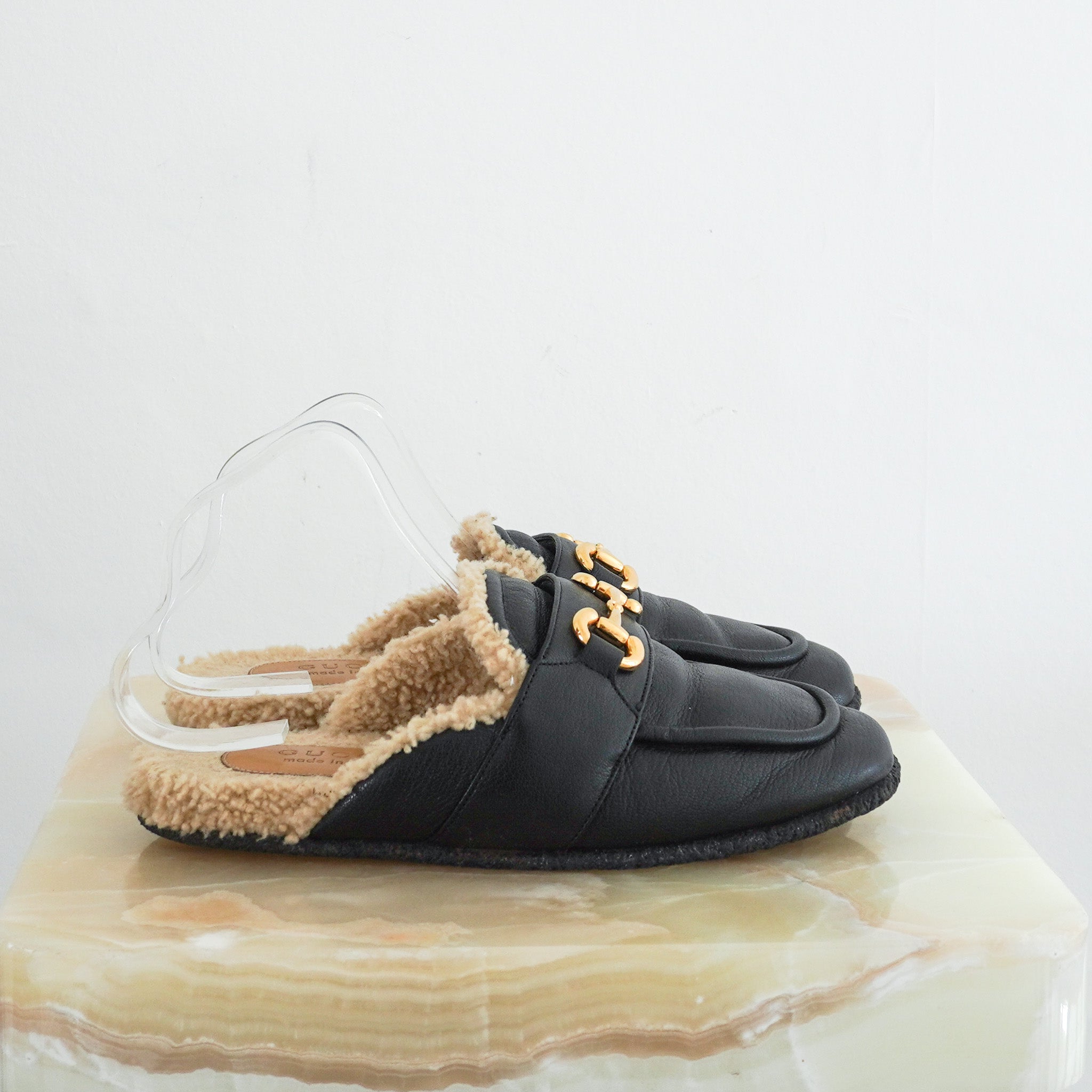 Gucci Shearling Lined Backless Mules RRP £800 | Authentic Preloved - Reloved Again