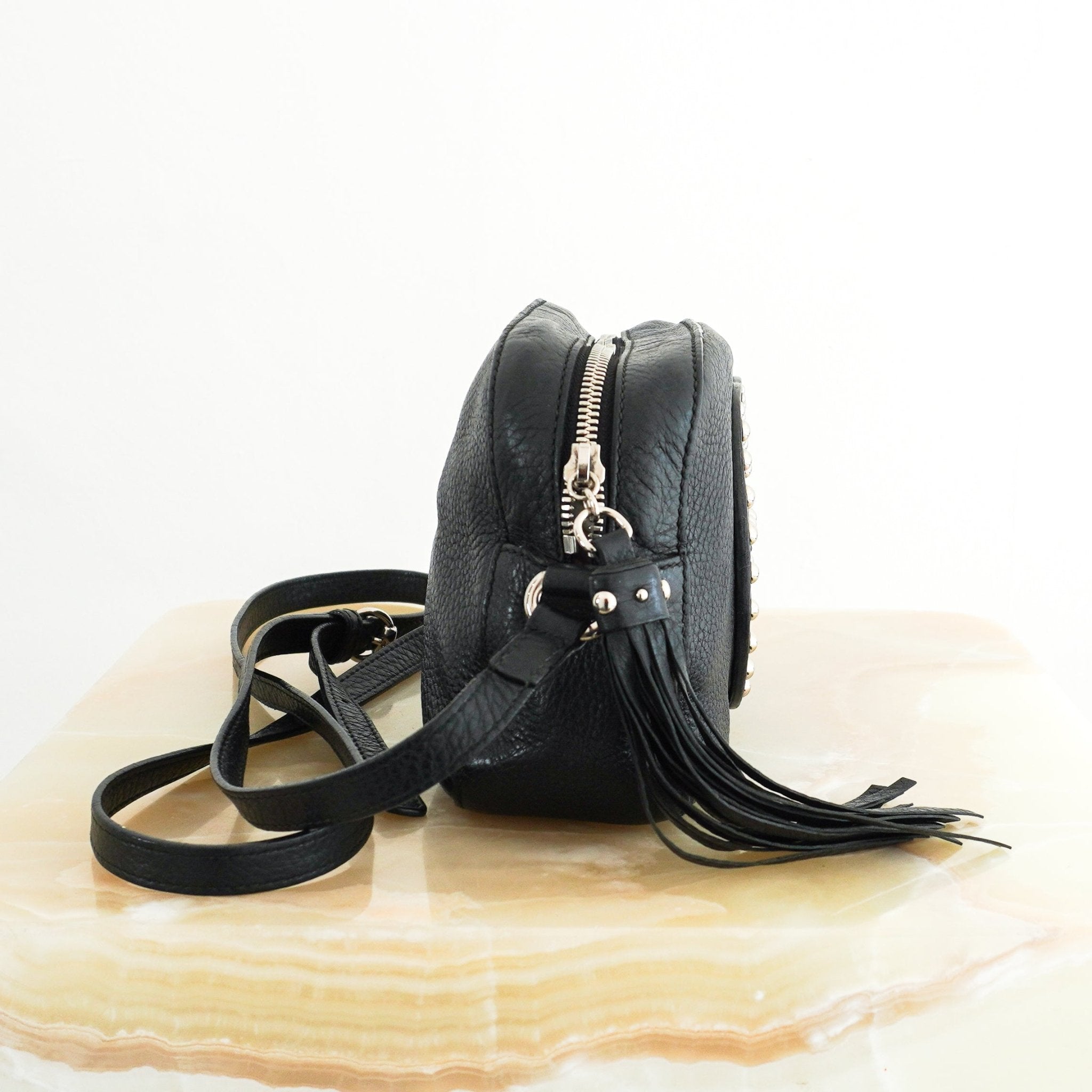 Gucci Studded GG Disco Bag in Black RRP £1200 | Authentic Preloved FINAL SALE - Reloved Again