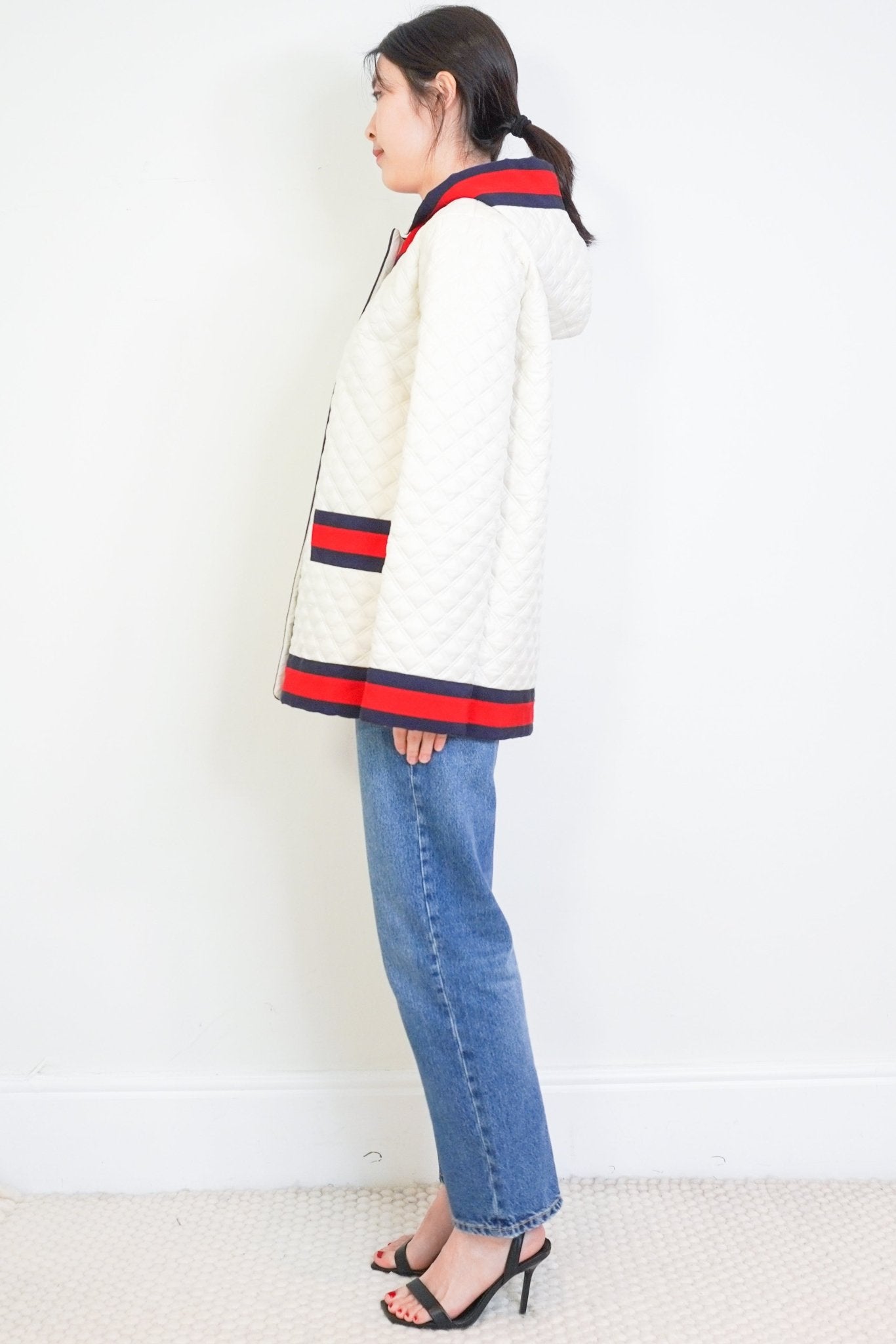 Gucci White Quilted Hooded Jacket RRP £1800 | Authentic Preloved - Reloved Again