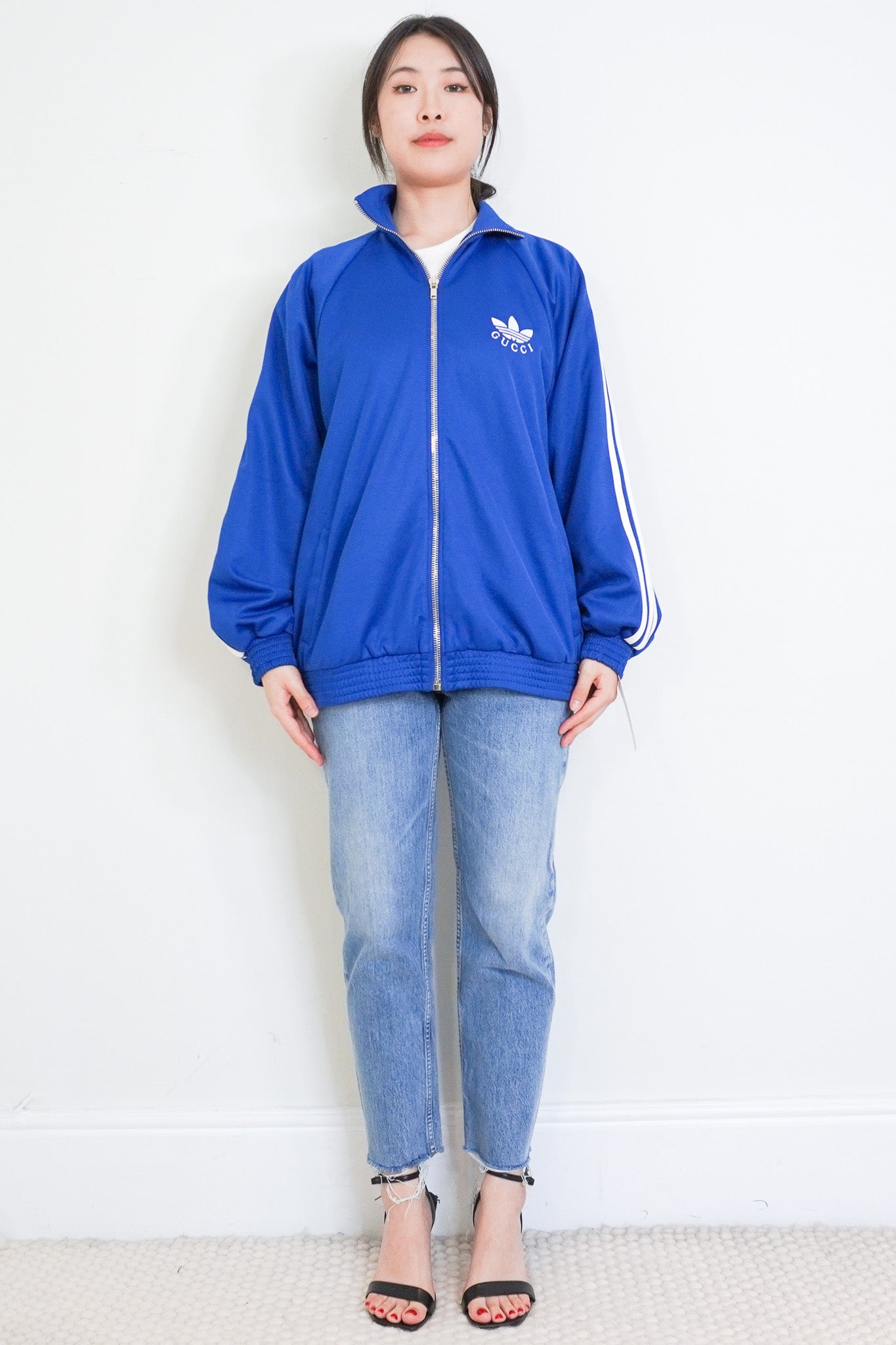 Adidas gucci コラボ　カーディガン　ブルー　L Adidas gucci コラボ カーディガン ブルー L Gucci X Adidas Blue
