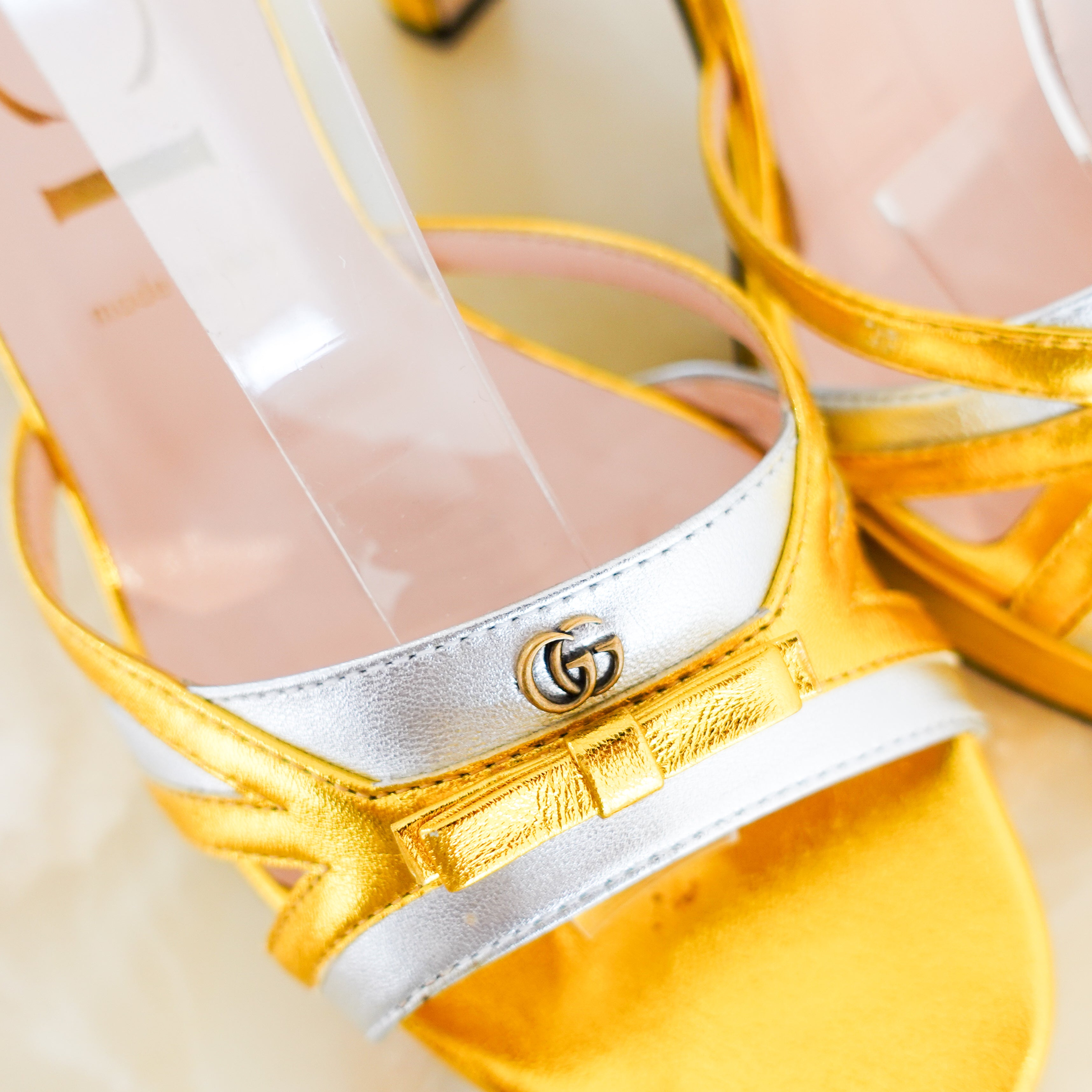 Gucci-gold-platform-sandals-logo-picture-Chelsea-london