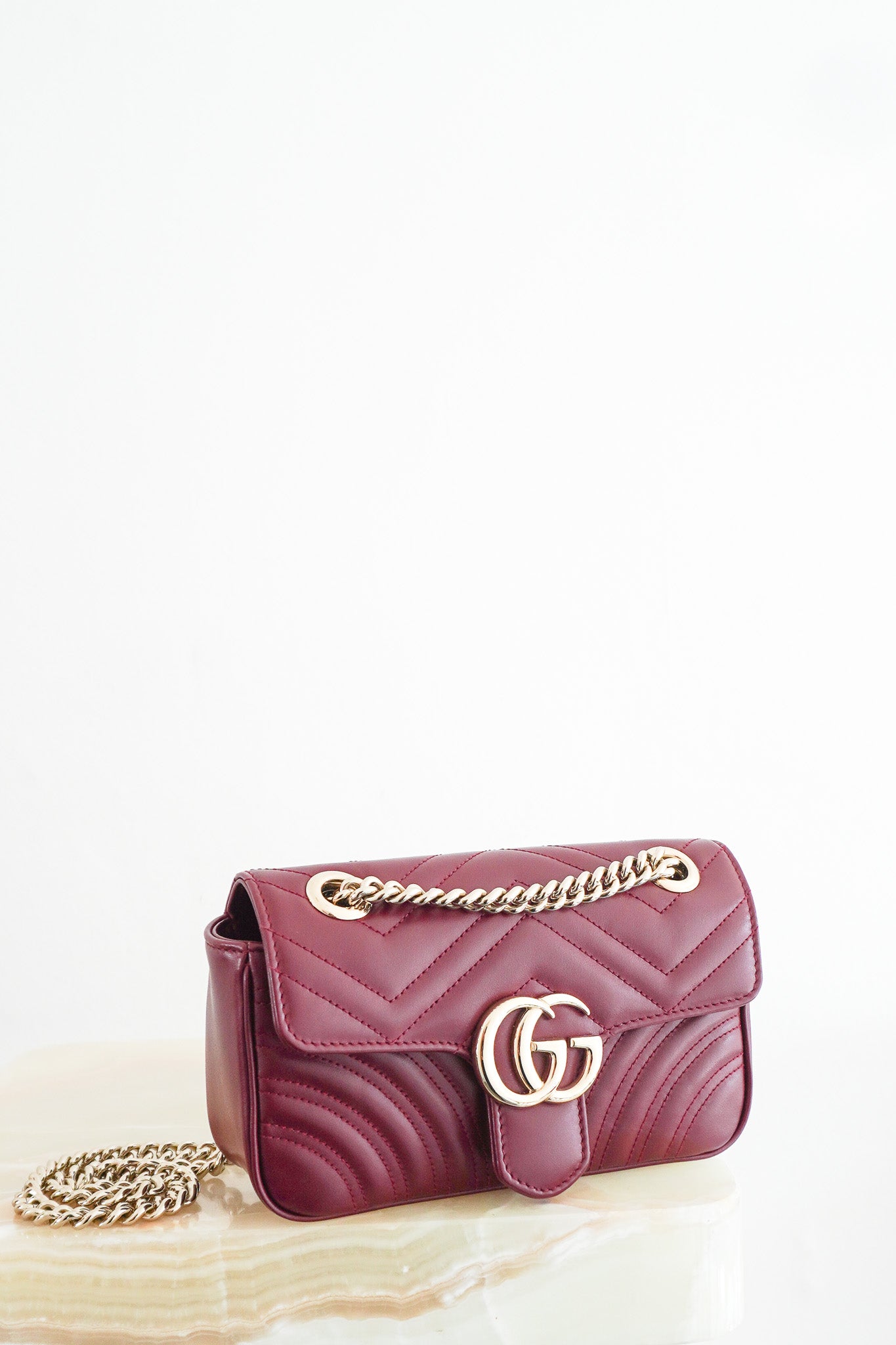 Gucci GG Marmont Small Bag in Rosso Ancora RRP £1890 | Authentic Preloved - Reloved Again