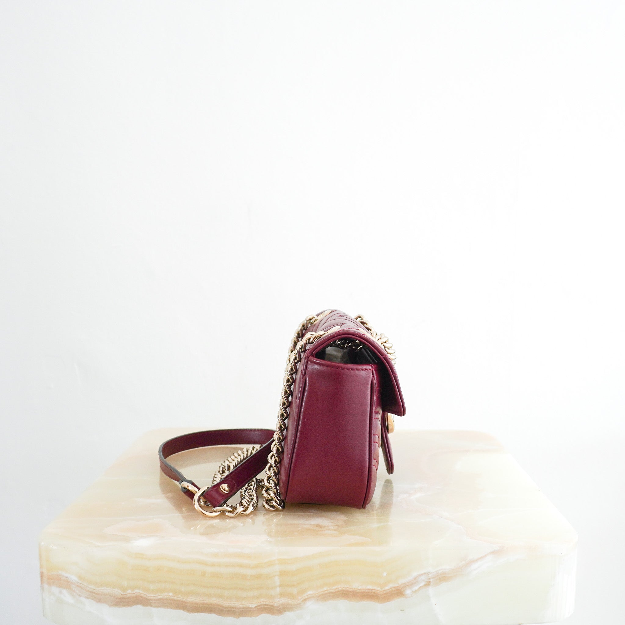 Gucci GG Marmont Small Bag in Rosso Ancora RRP £1890 | Authentic Preloved - Reloved Again