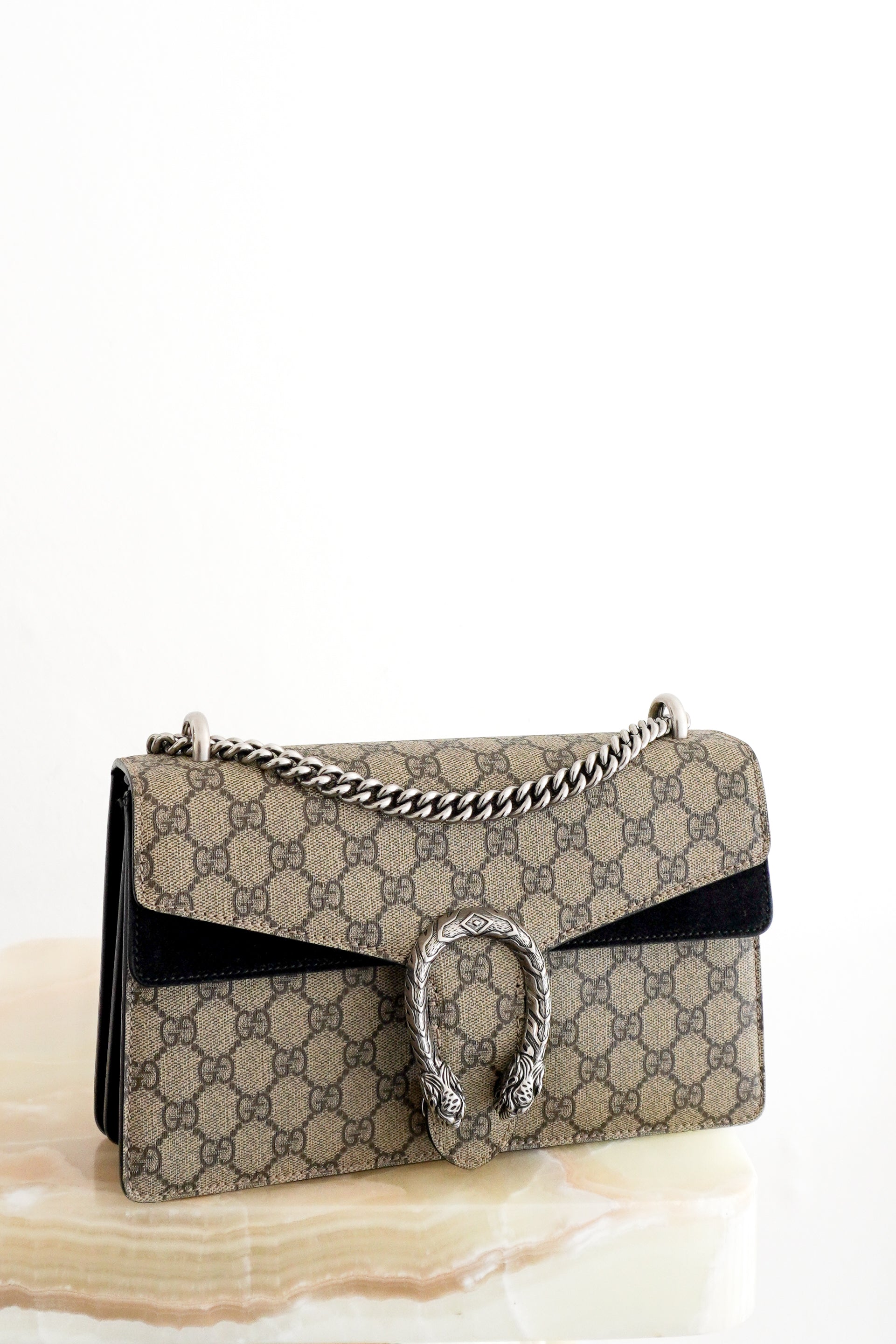 Gucci Dionysus Small GG Supreme Shoulder Bag front photo chelsea london