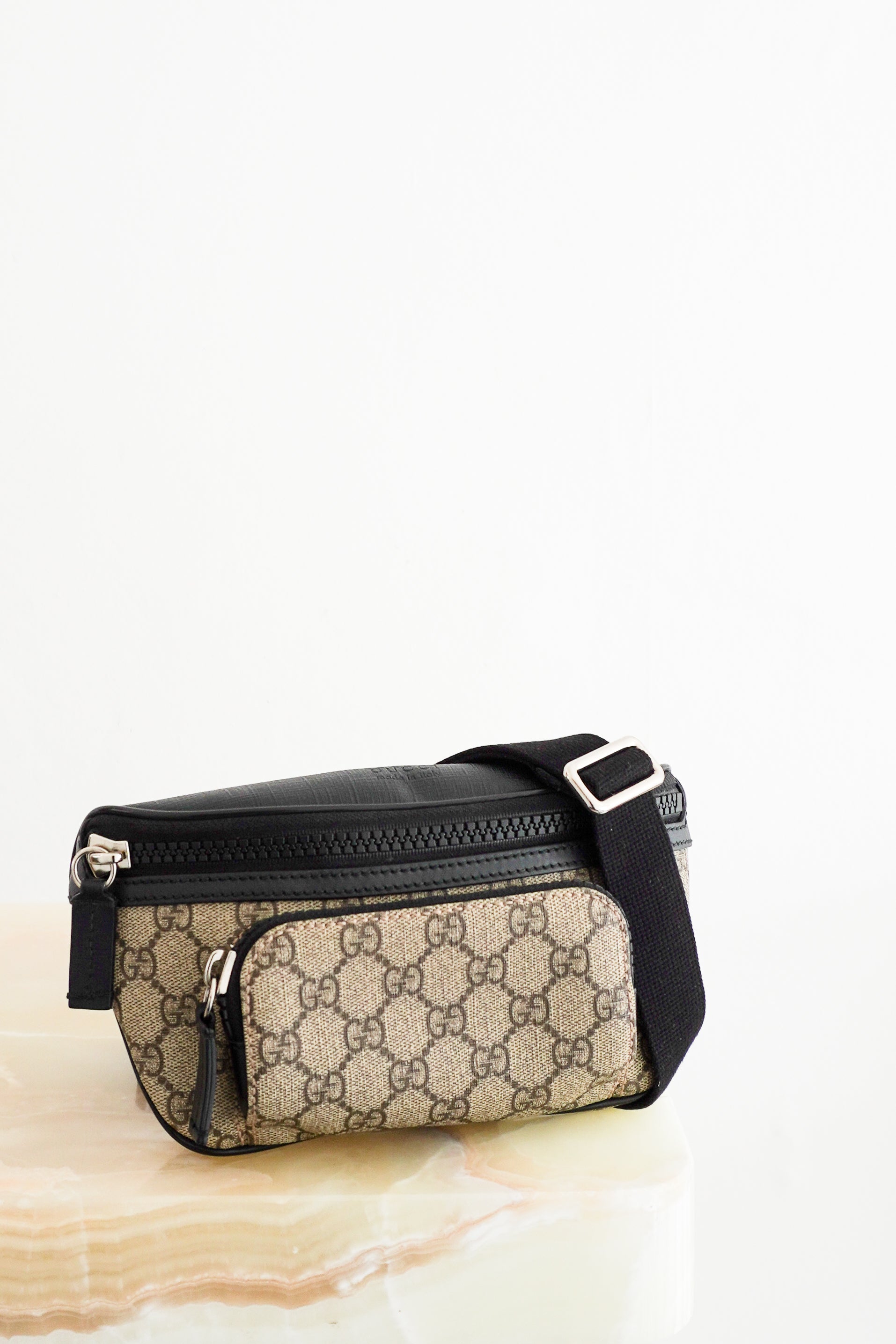 Gucci GG Supreme Canvas Belt Bag front photo chelsea london