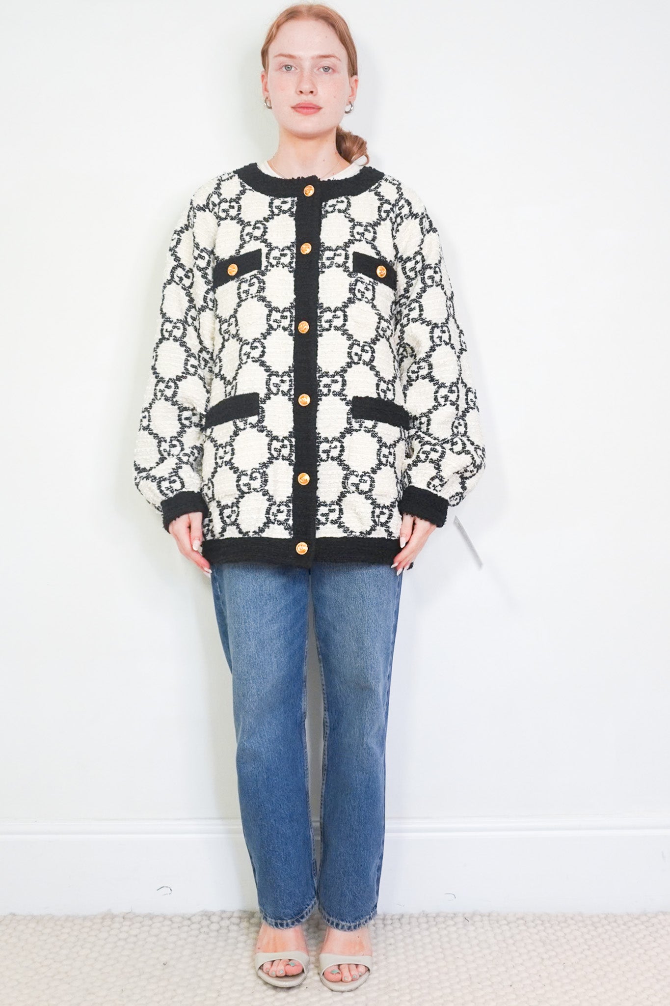 Gucci Tweed Monogram Jacket front photo