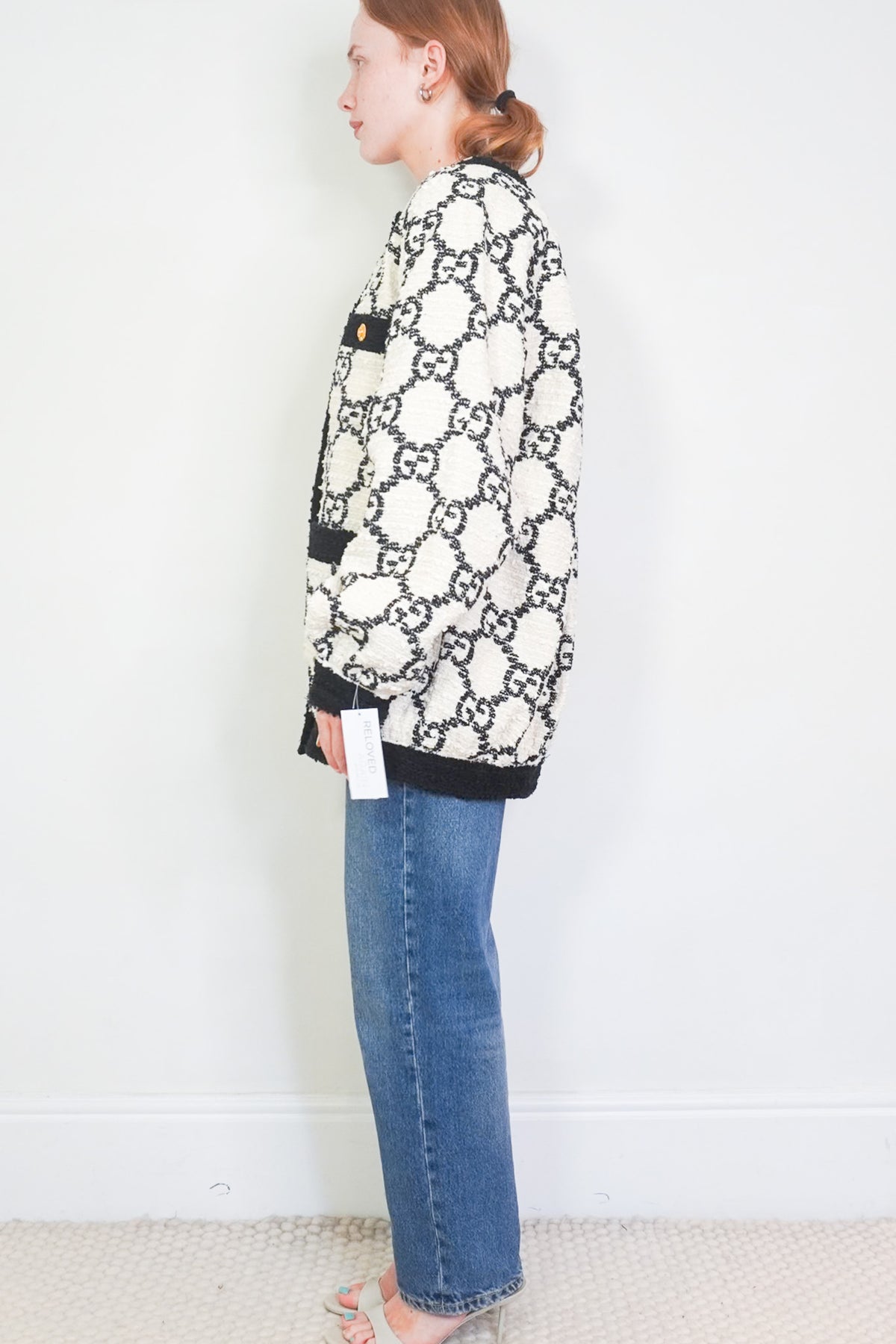 Gucci Tweed Monogram Jacket side photo