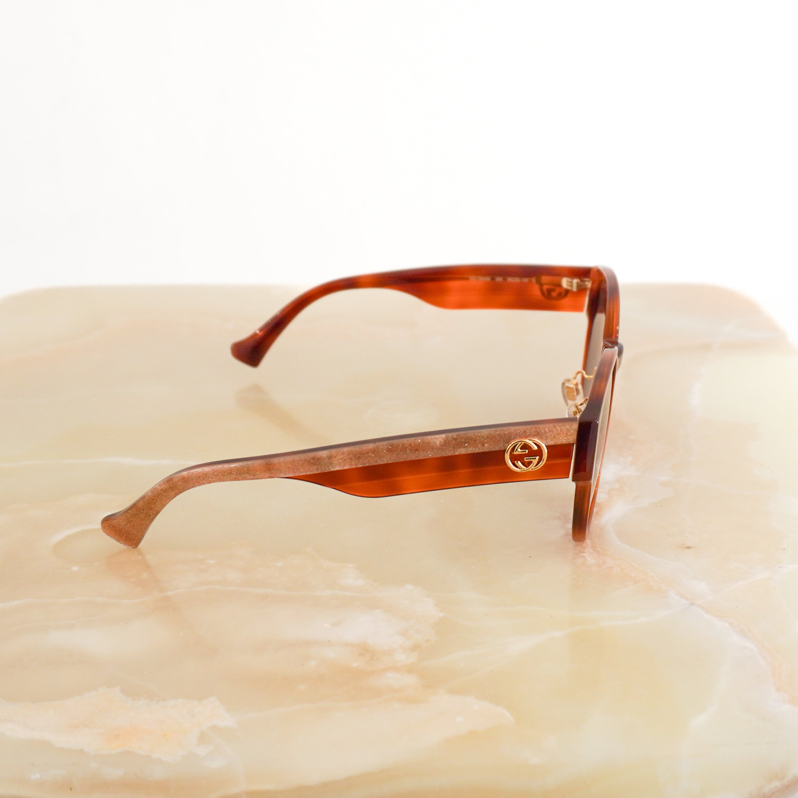 Gucci Web GG1304SK 004 Brown Havana Sunglasses side photo chelsea london
