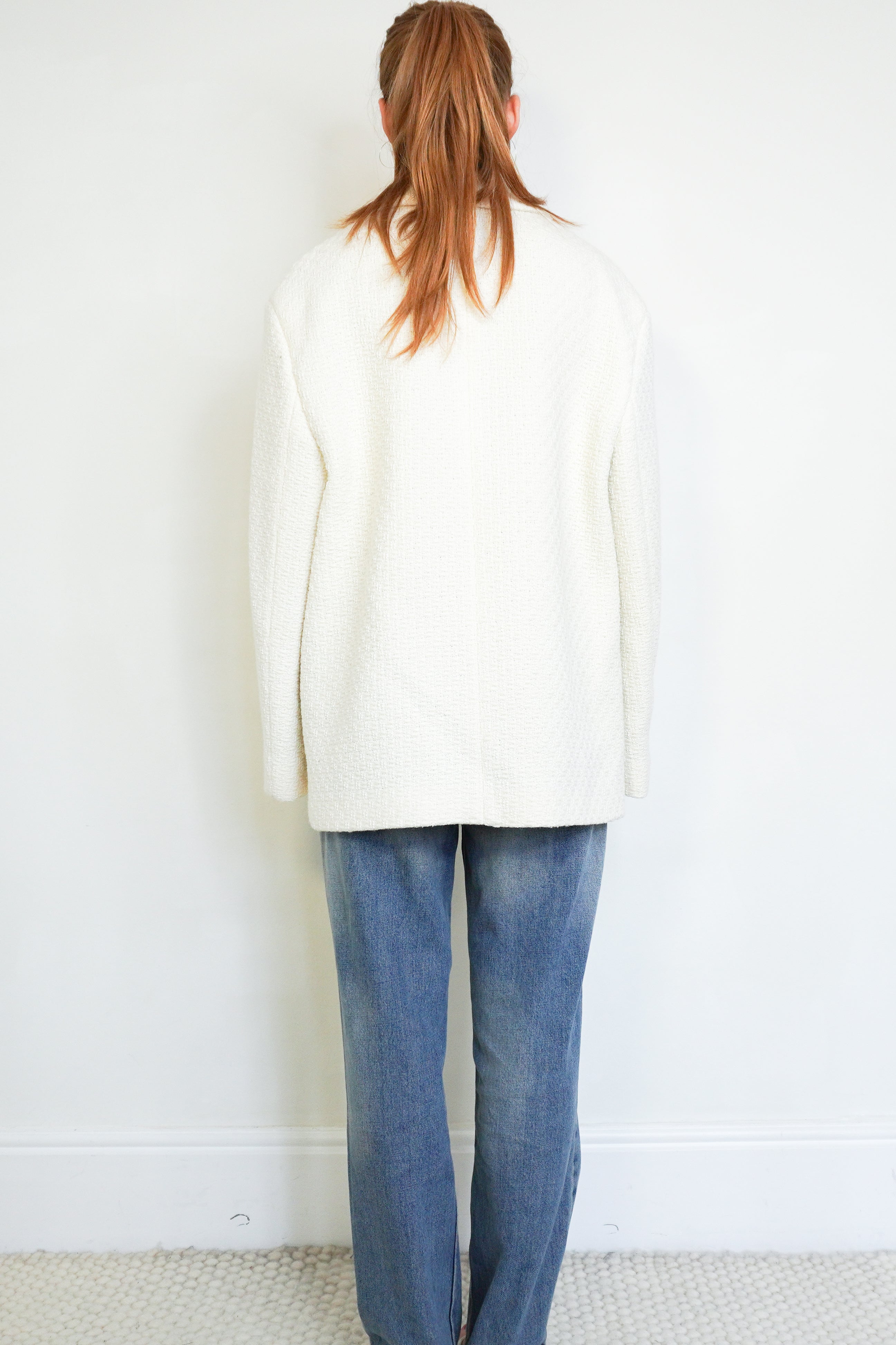 Gucci White Bouclé Wool Jacket back photo chelsea london