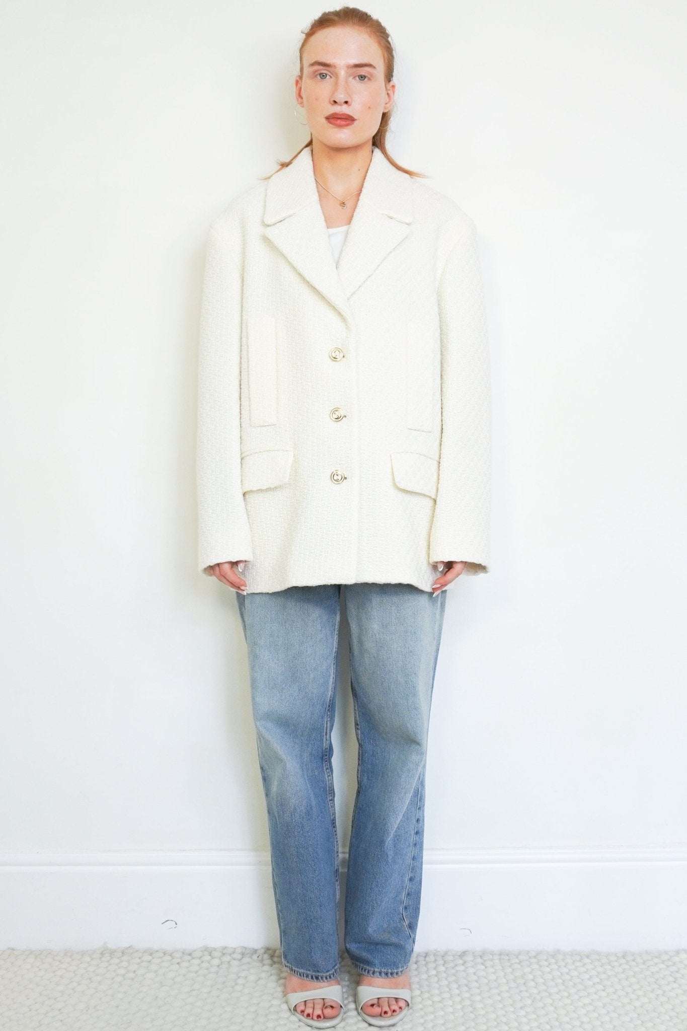 Gucci White Bouclé Jacket (RRP £1925) | Authentic Preloved - Reloved Again